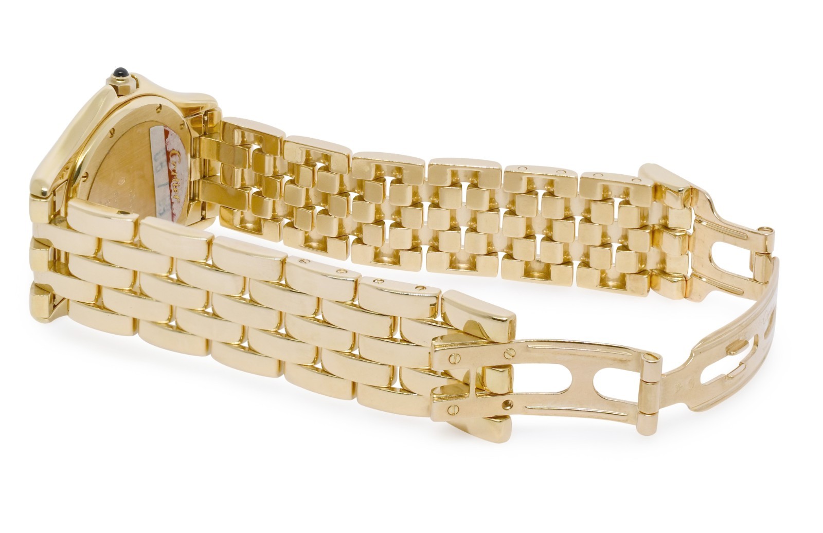 Cartier Cougar Panthere 18k Yellow Gold Ladies 33mm Quartz Watch B/P 887904
