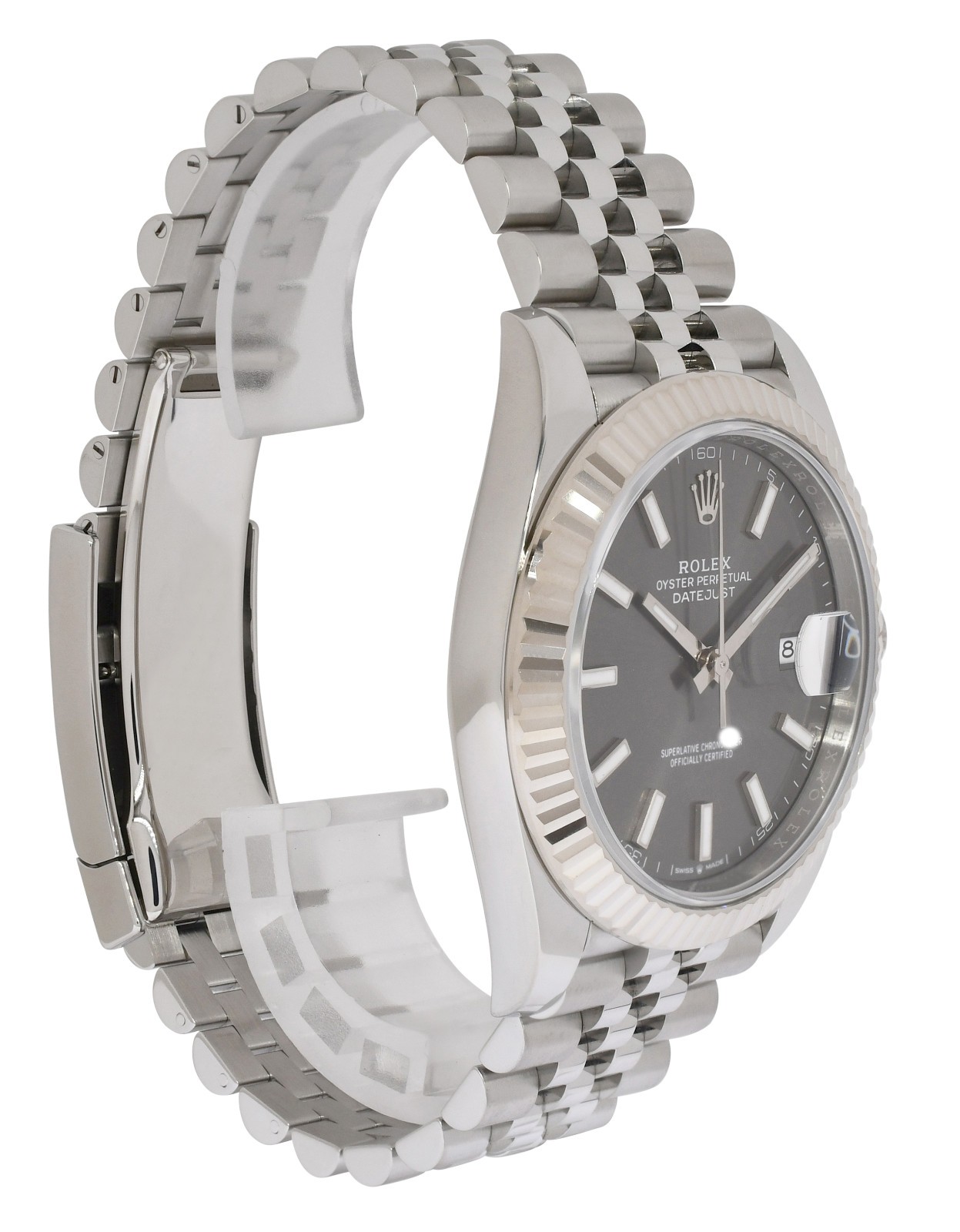 NEW Rolex Datejust 41 Steel & White Gold Rhodium Jubilee Watch B/P '25 126334