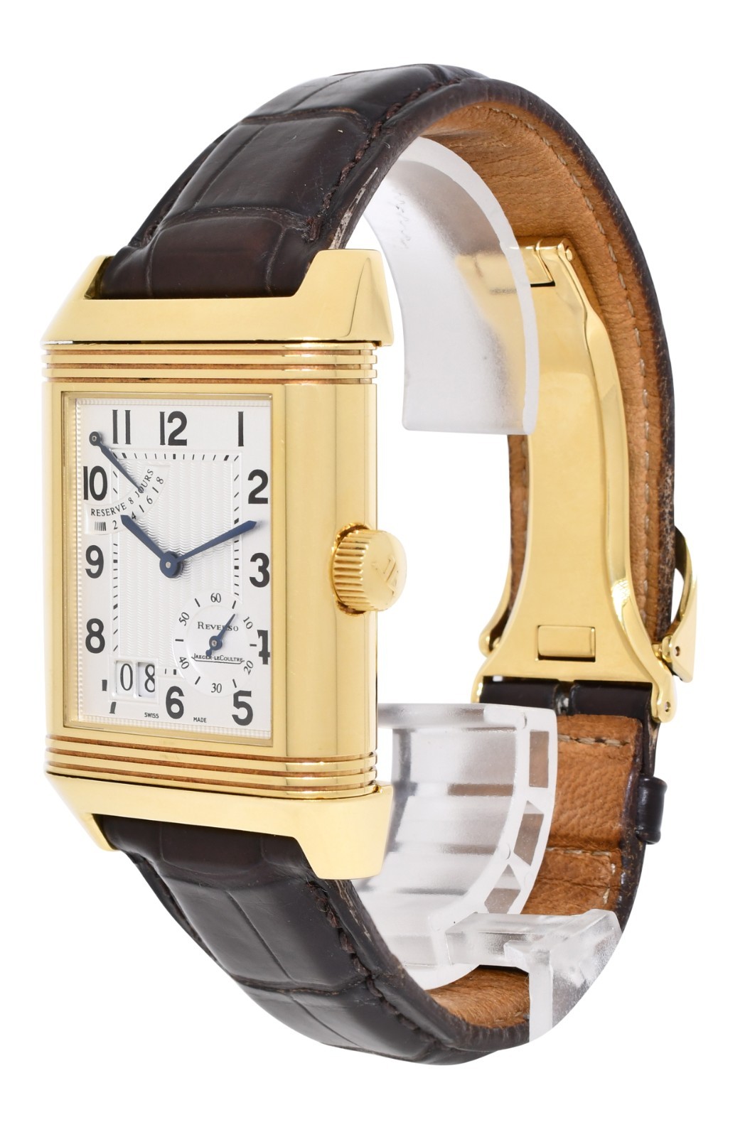 Jaeger LeCoultre Reverso Grande Date 8 Day Yellow Gold Watch Q3001420 240.1.15