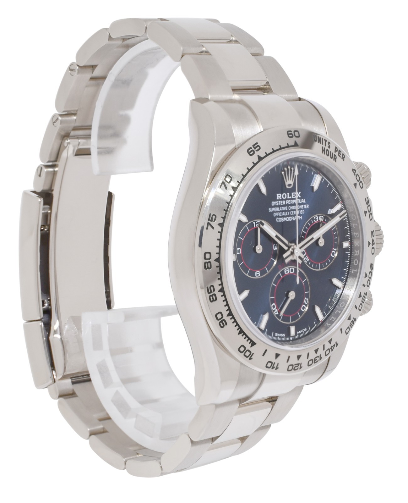 Rolex Daytona Chronograph 18k White Gold Blue Dial 40mm Watch B/P '25 126509