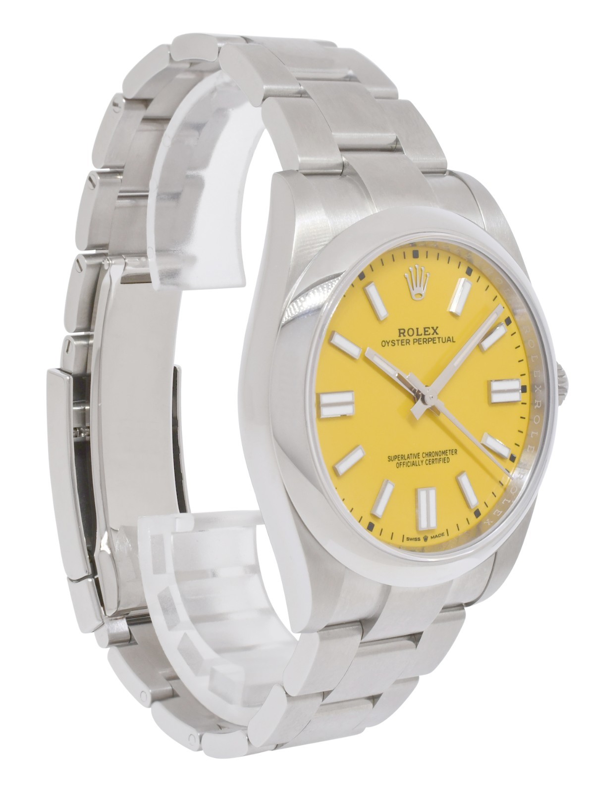 NOS Rolex Oyster Perpetual 41 Steel Yellow Dial Mens Watch Box/Papers '20 124300