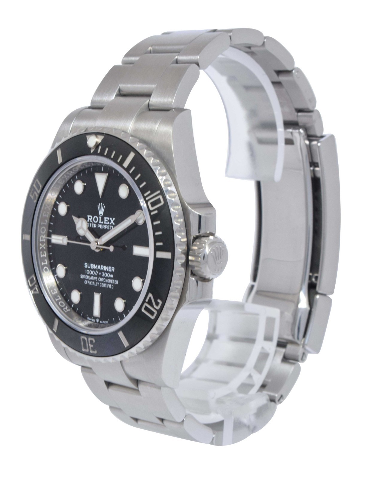 Rolex Submariner No Date Steel Black Ceramic Mens 41mm Watch +Card '23 124060