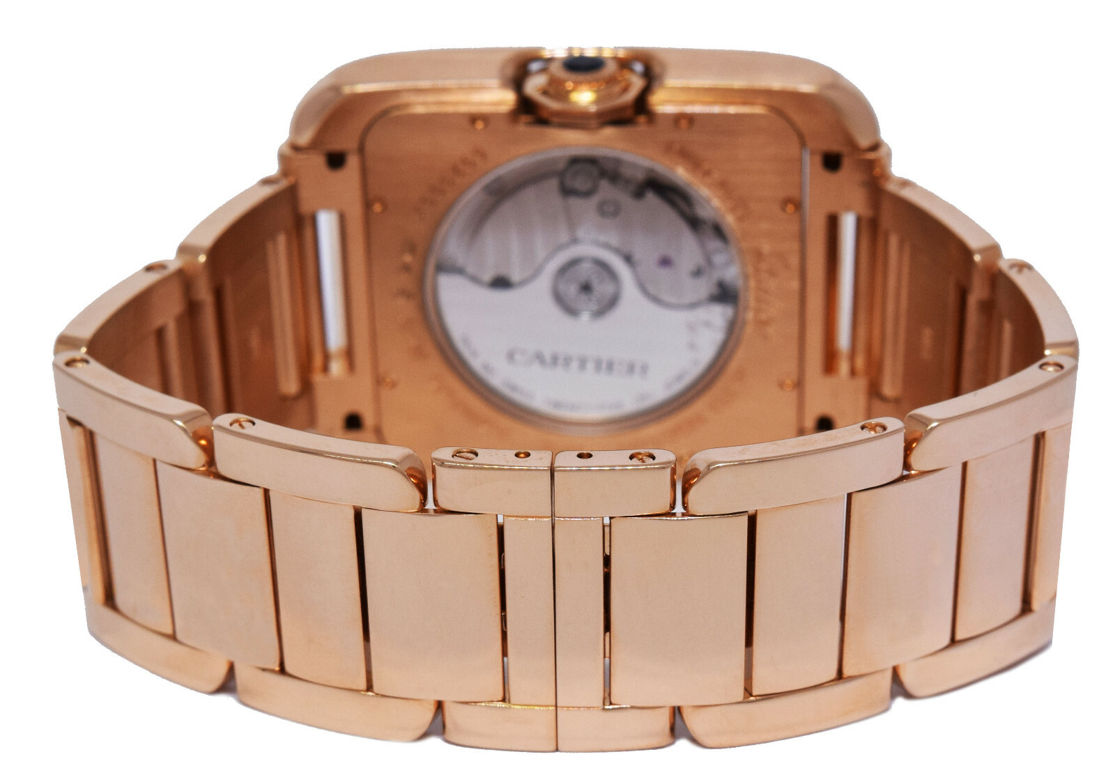 Cartier Tank Anglaise 18k Rose Gold Large Mens Watch Box/Papers W5310002 3504