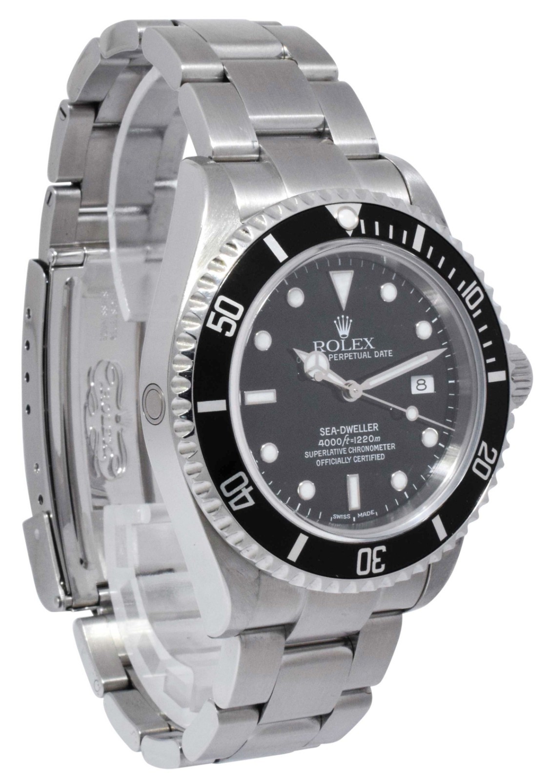 Rolex Sea-Dweller Date Stainless Steel Black Dial/Bezel Mens 40mm Watch F 16600