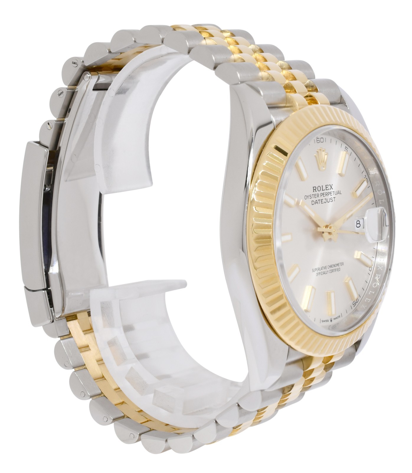 Rolex Datejust 41 18k Yellow Gold/Steel Silver Dial Jubilee Watch 126333
