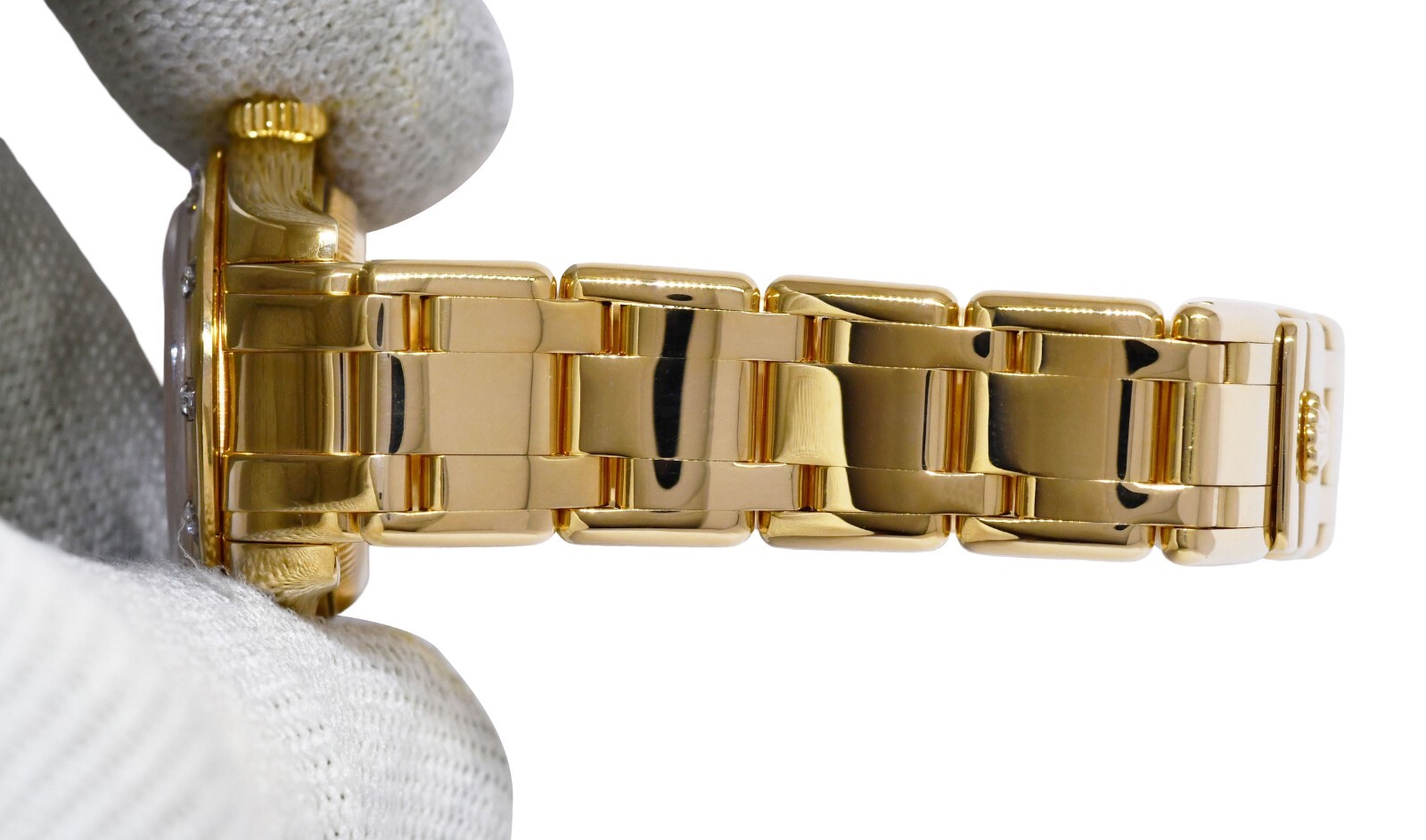 Rolex Datejust Pearlmaster 18k Yellow Gold Silver Diamond 29mm Watch K 80318