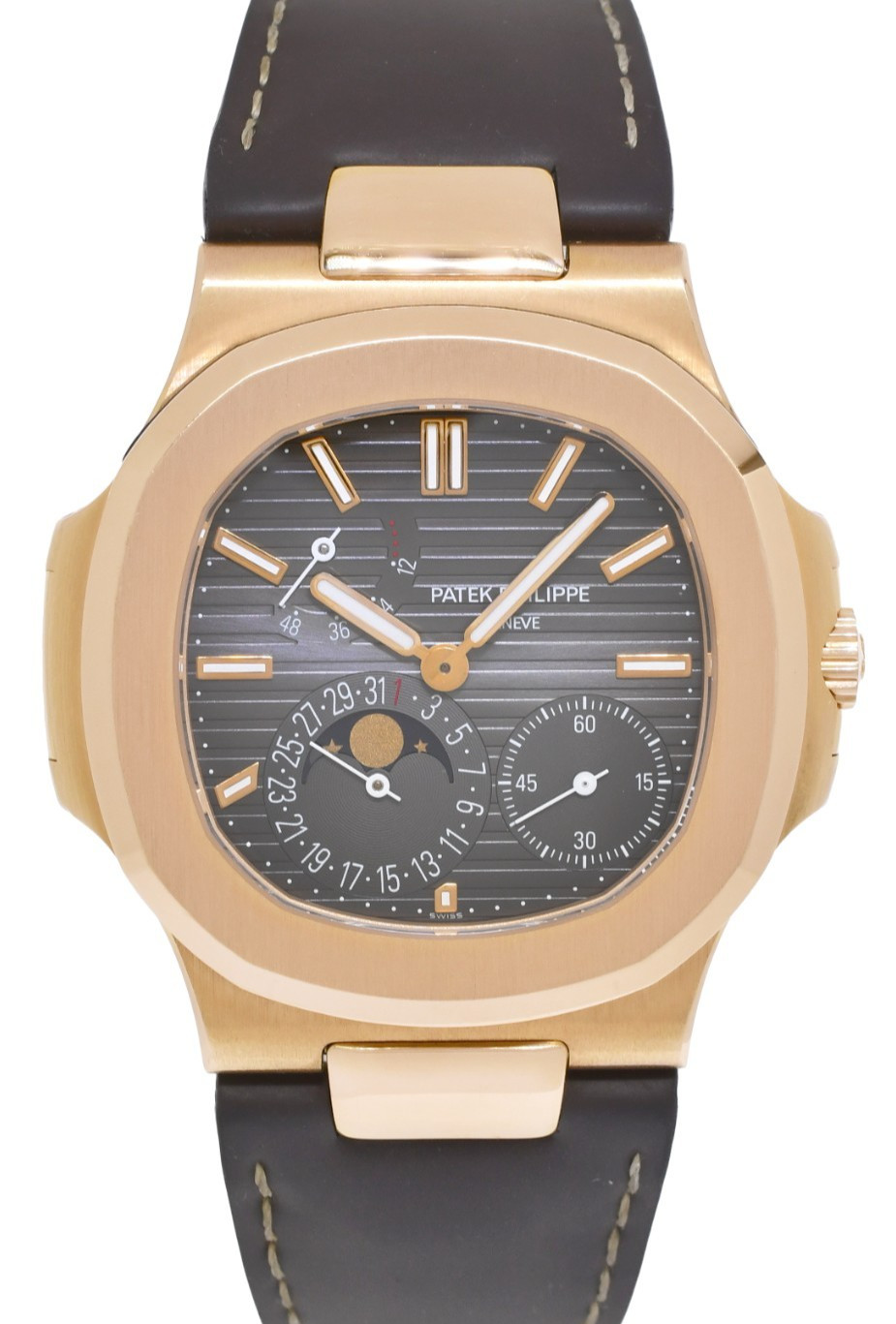 Patek Philippe Nautilus 5712 Complication 18k Rose Gold Watch B/P '12 5712R-001 Patek Philippe Nautilus 5712 Complication 18k Rose Gold Watch B/P '12 5712R-001