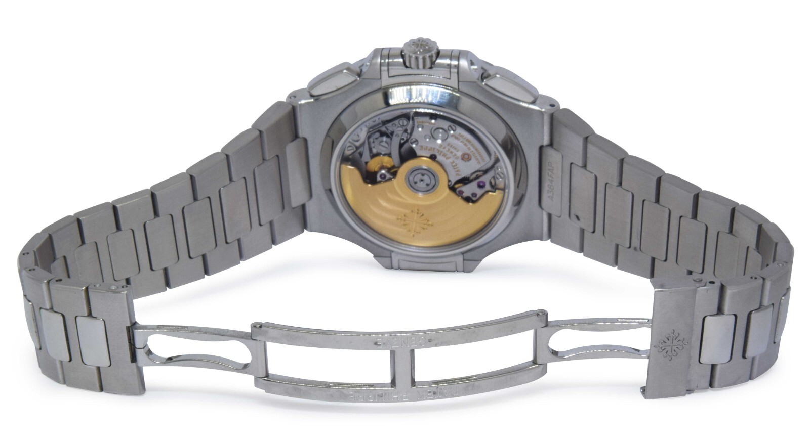 Patek Philippe Nautilus 5980 Chronograph Steel Blue Dial Watch B/P '13 5980/1A