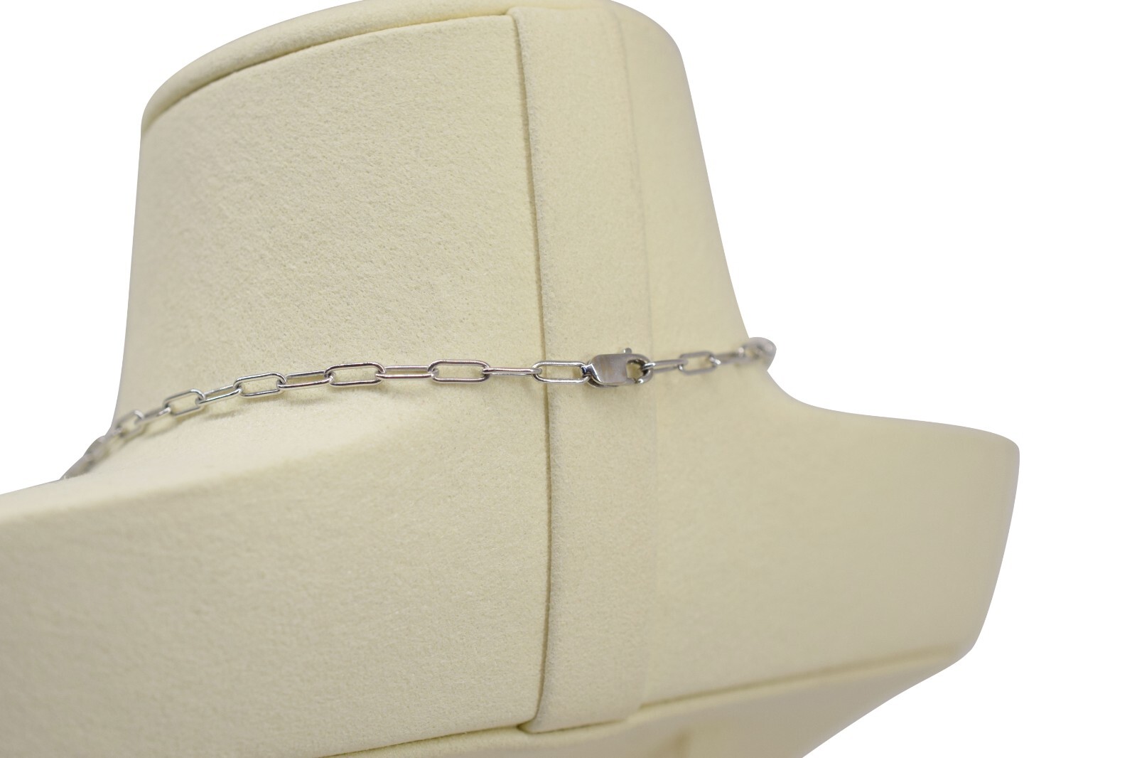 Tiffany & Co. Tiffany Lock Diamond Pendant 18k White Gold Chain Necklace +Box