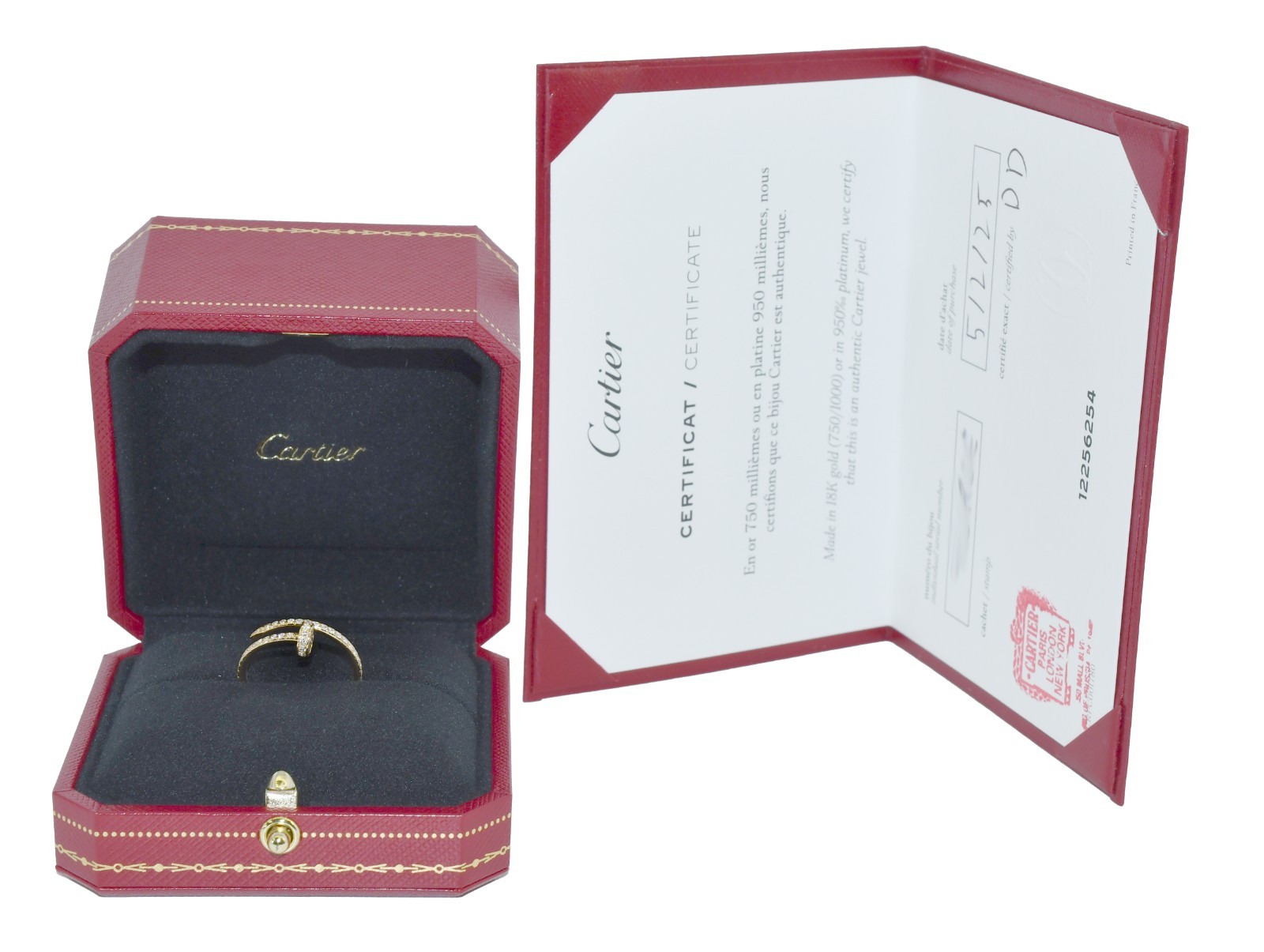 Cartier Juste Un Clou Ring Small Yellow Gold Diamond Nail 54 B/P '25 B4231554