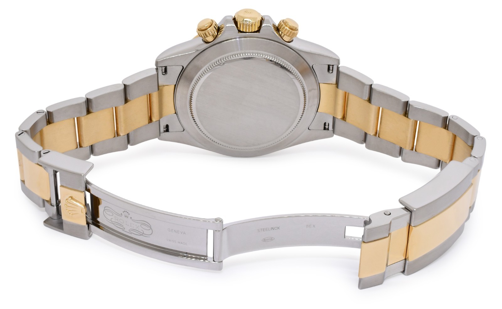 Rolex Daytona Chronograph 18k Yellow Gold/Steel White Dial 40mm Watch V 116523