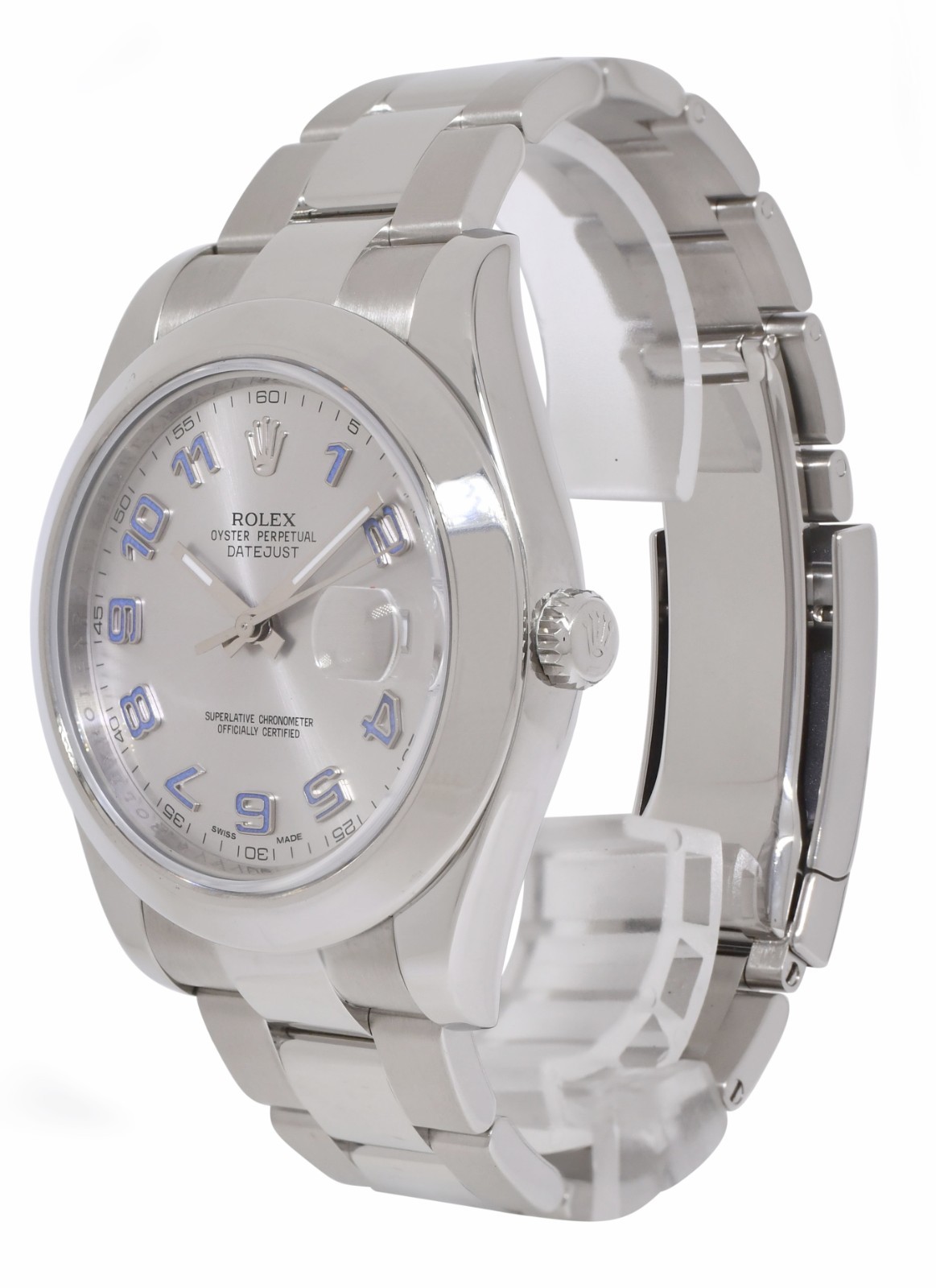 Rolex Datejust II Steel Silver Dial Purple Numerals 41mm Watch +Card '15 116300