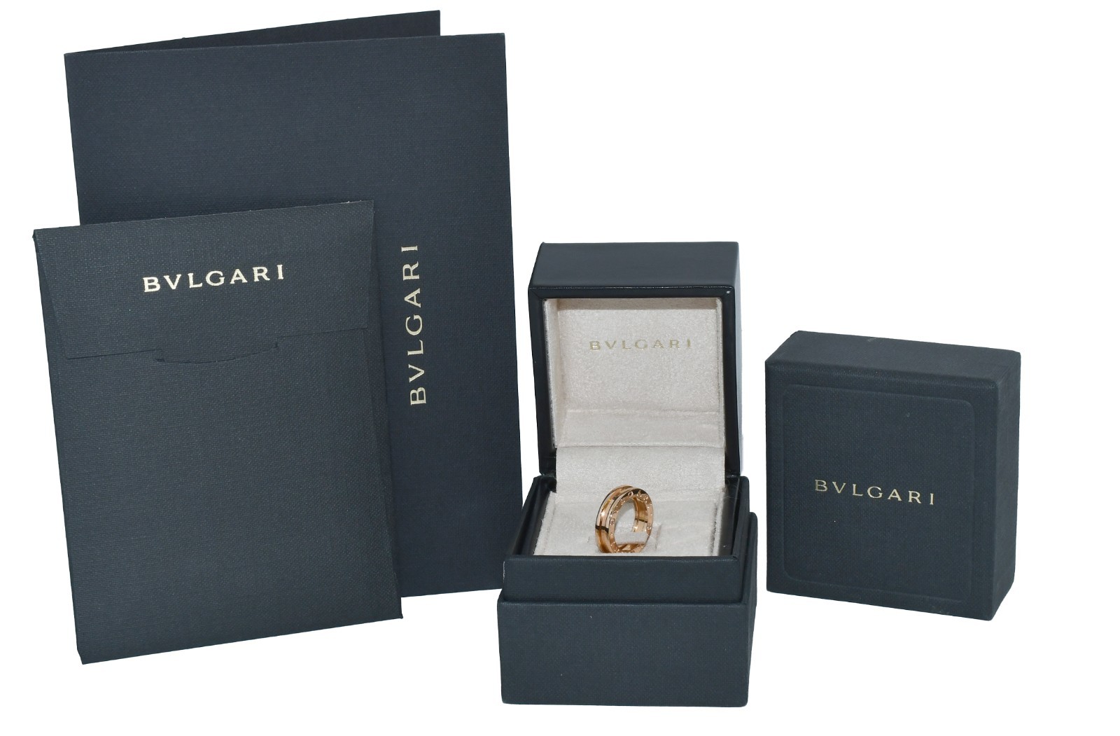 Bvlgari B.Zero1 18k Rose Gold 1 Band Ring Size 49
