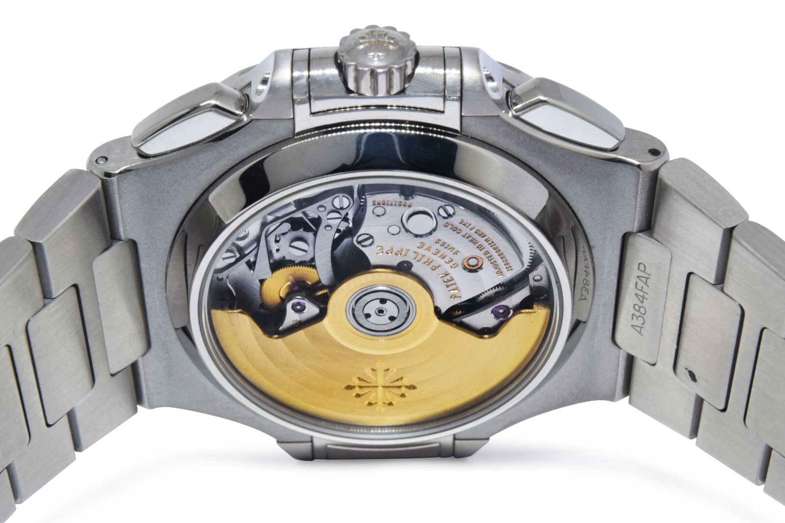 Patek Philippe Nautilus 5980 Chronograph Steel Blue Dial Watch B/P '13 5980/1A