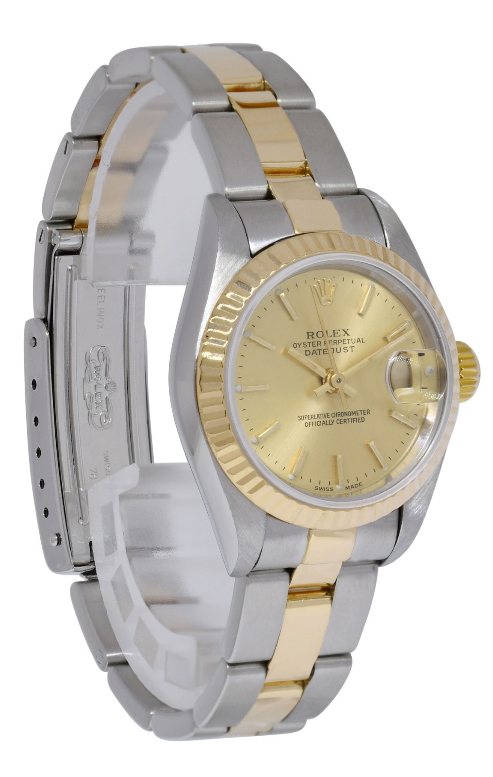 Rolex Datejust 18k Yellow Gold/Steel Champagne Dial 26mm Oyster Watch S 69173