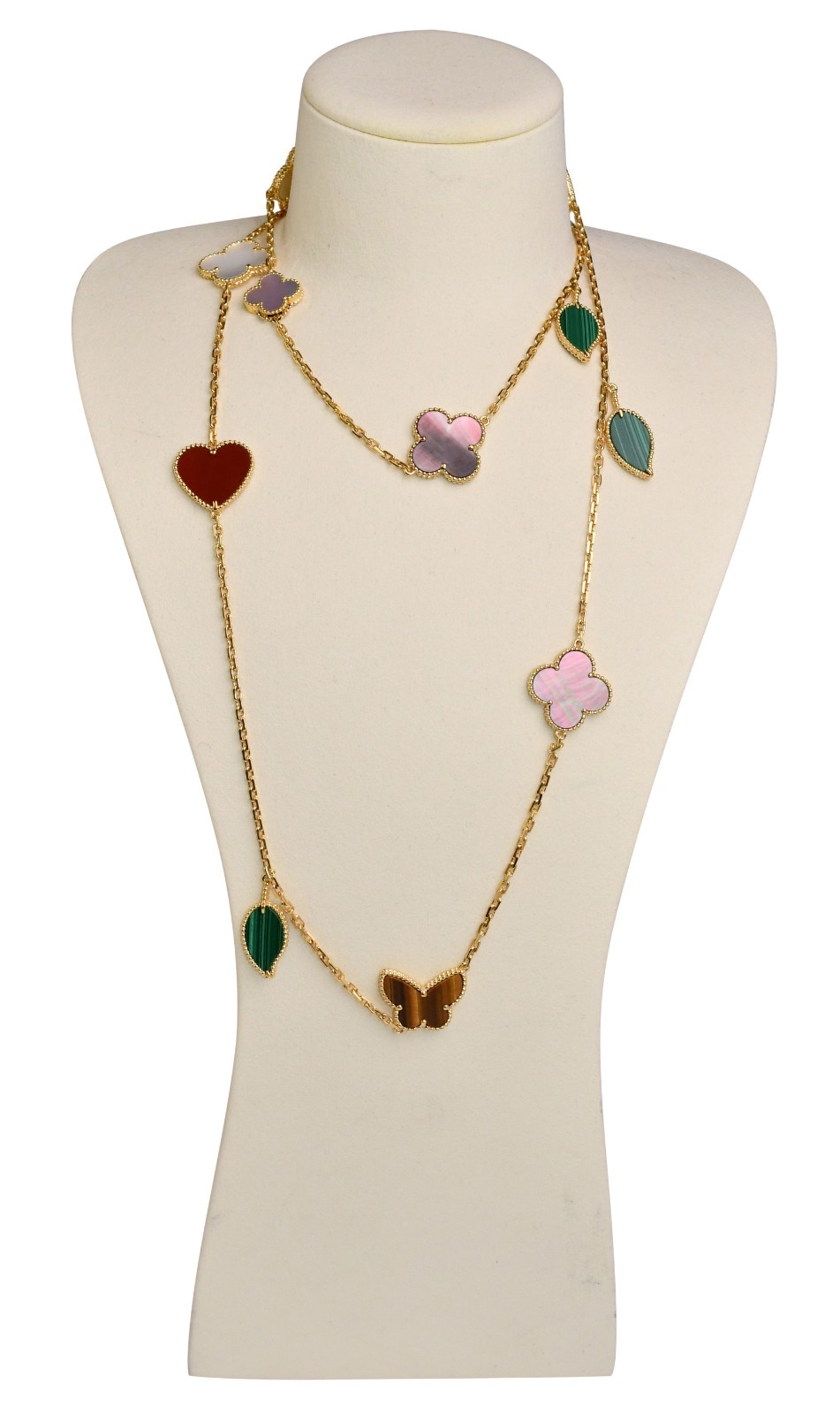 Van Cleef & Arpels Lucky Alhambra Yellow Gold 12 Motifs Long Necklace VCARD80100