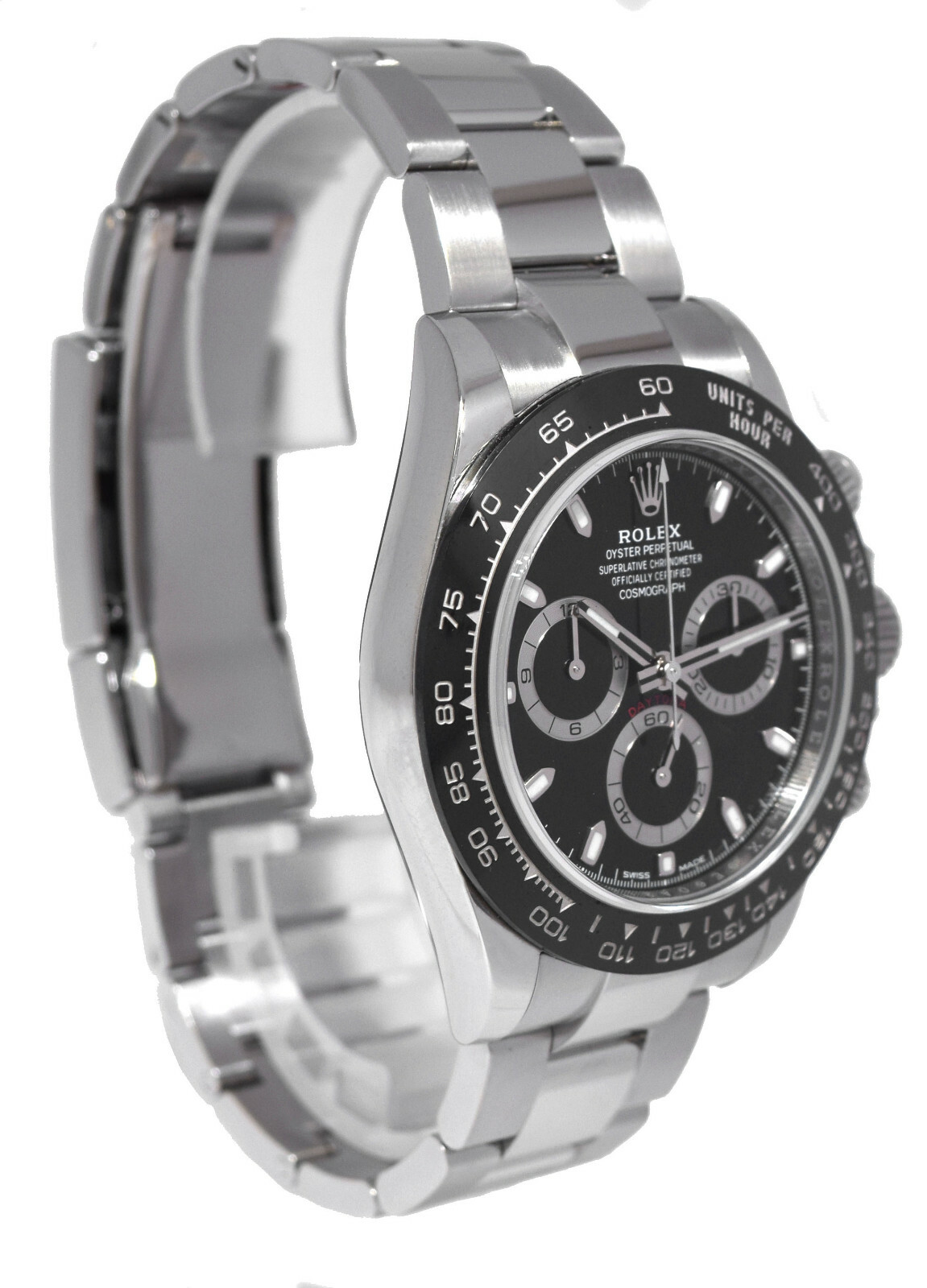 NEW Rolex Daytona Chronograph Steel & Ceramic Watch Black B/P '22 116500