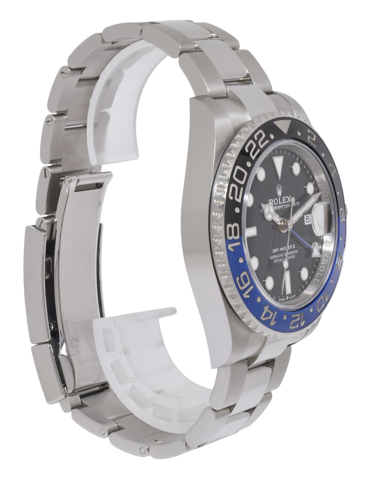 NOS Rolex GMT-Master II Black/Blue Mens Ceramic Oyster Steel B/P '25 126710