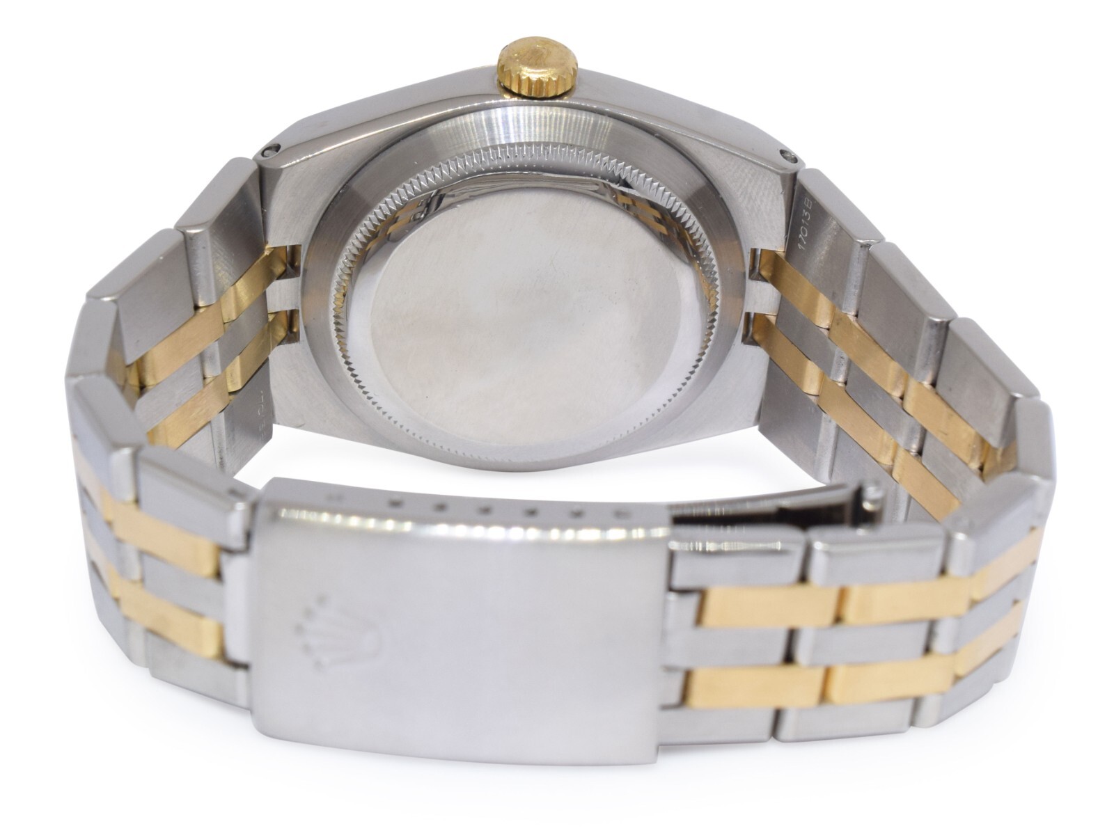 Rolex Datejust Oysterquartz 18k Yellow Gold/Steel White Dial 36mm Watch E 17013