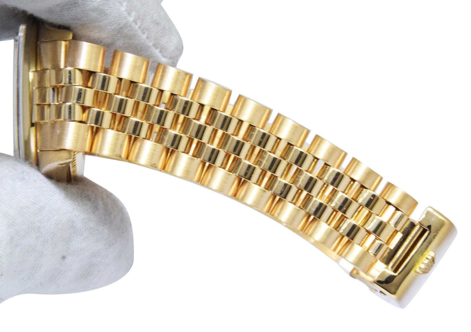 Rolex Datejust 18k Yellow Gold Black Dial Jubilee Bracelet 31mm Watch 6827