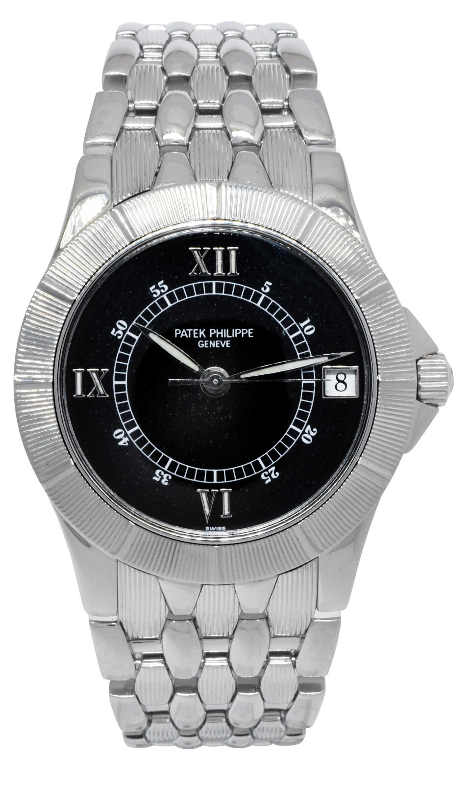 Patek Philippe Neptune 5080 Stainless Steel Black Dial Mens 36mm Watch 5080/1A