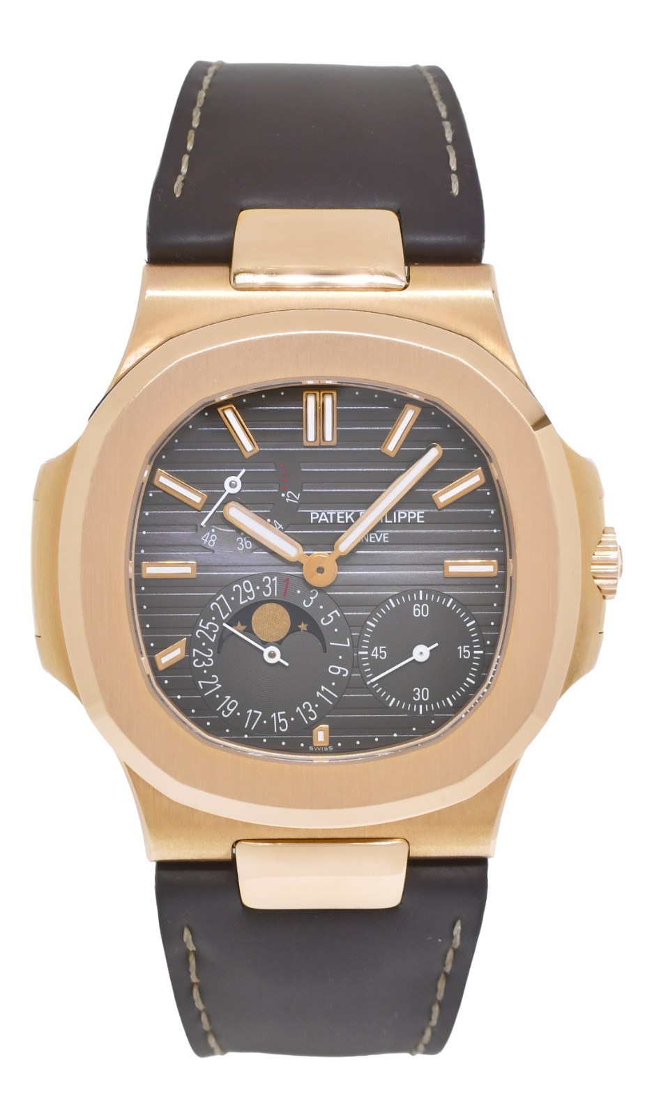 Patek Philippe Nautilus 5712 Complication 18k Rose Gold Watch B/P '12 5712R-001