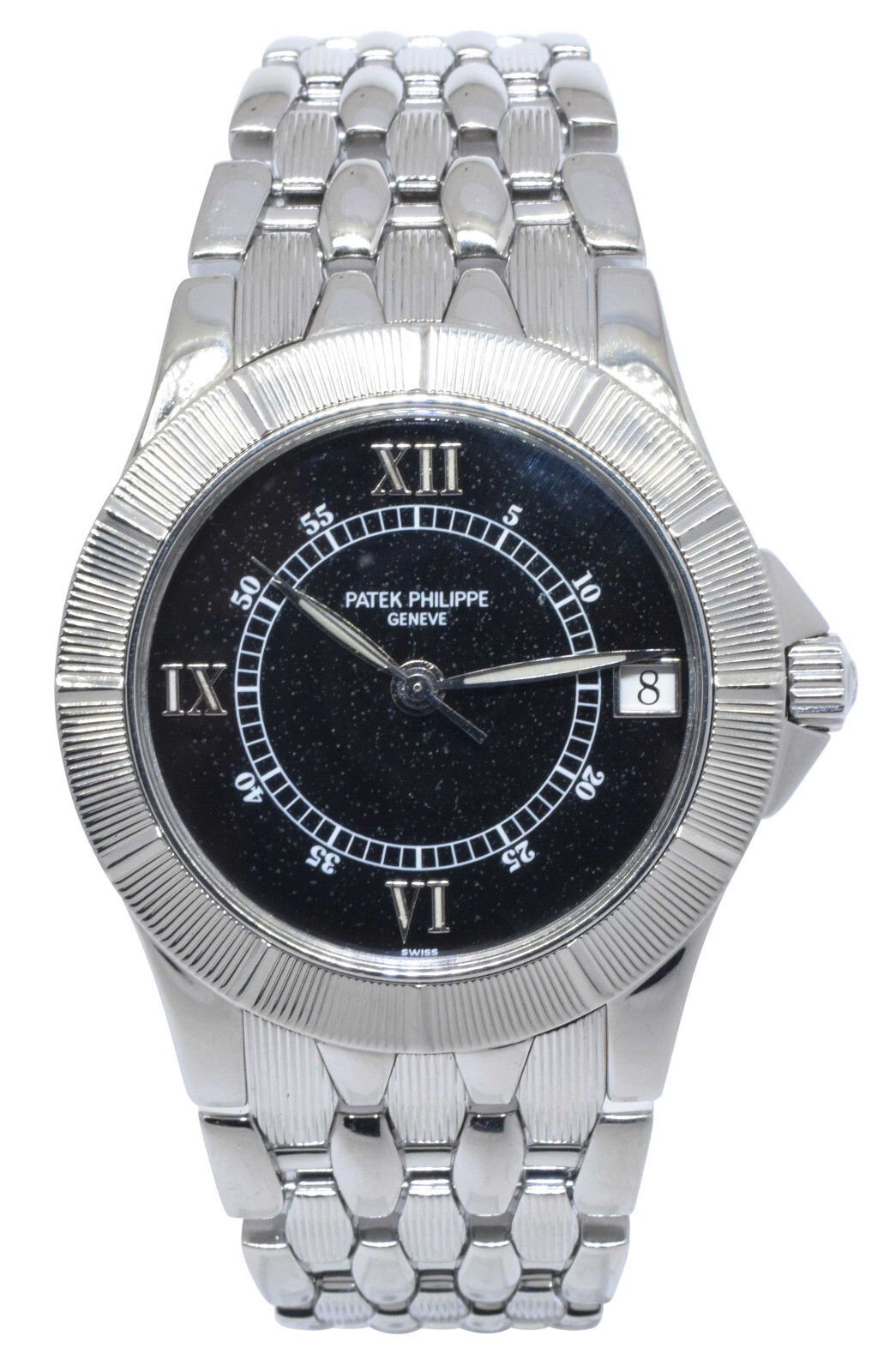 Patek Philippe Neptune 5080 Stainless Steel Black Dial Mens 36mm Watch 5080/1A