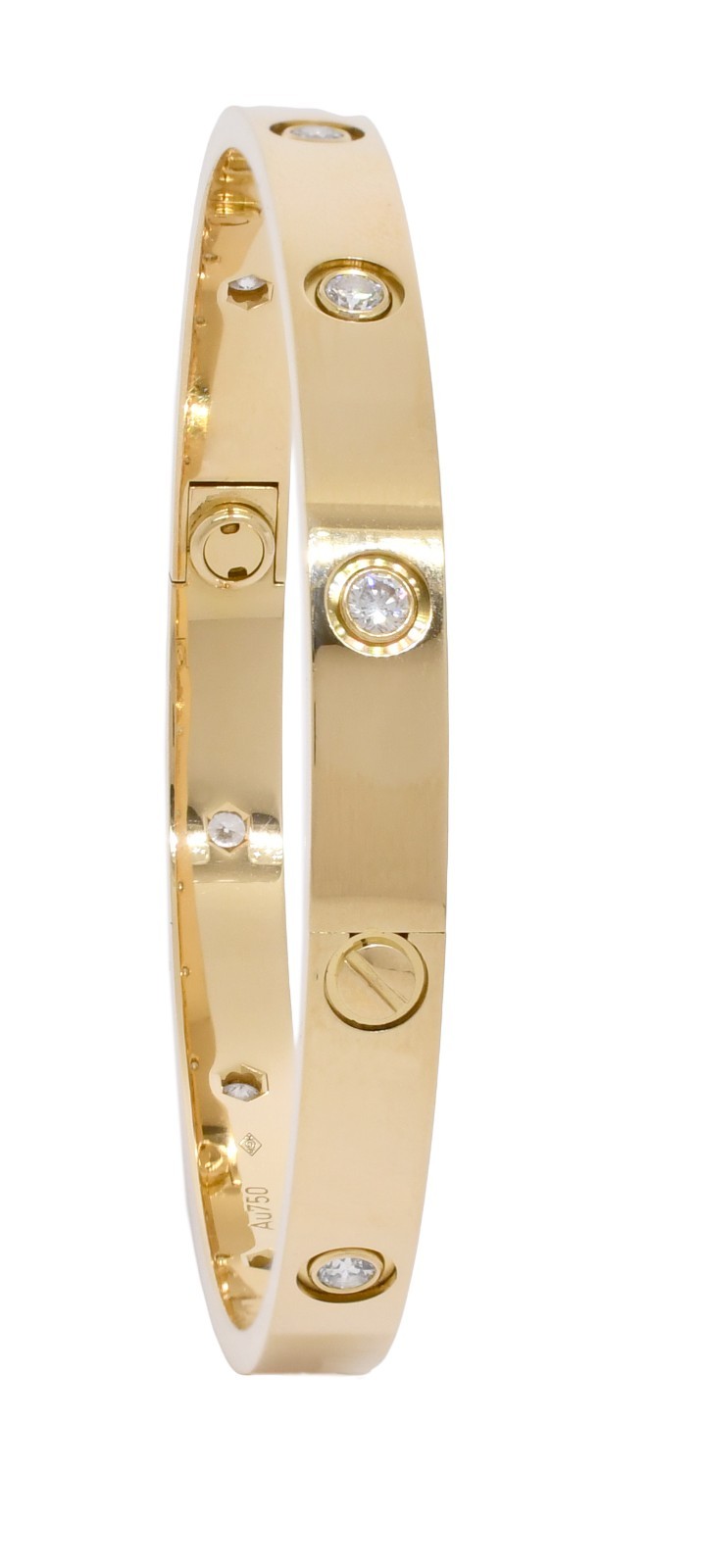 Cartier Love Bracelet 10 Diamond 18k Yellow Gold Size 19 B/P 2020 B6070319 Cartier Love Bracelet 10 Diamond 18k Yellow Gold Size 19 B/P 2020 B6070319