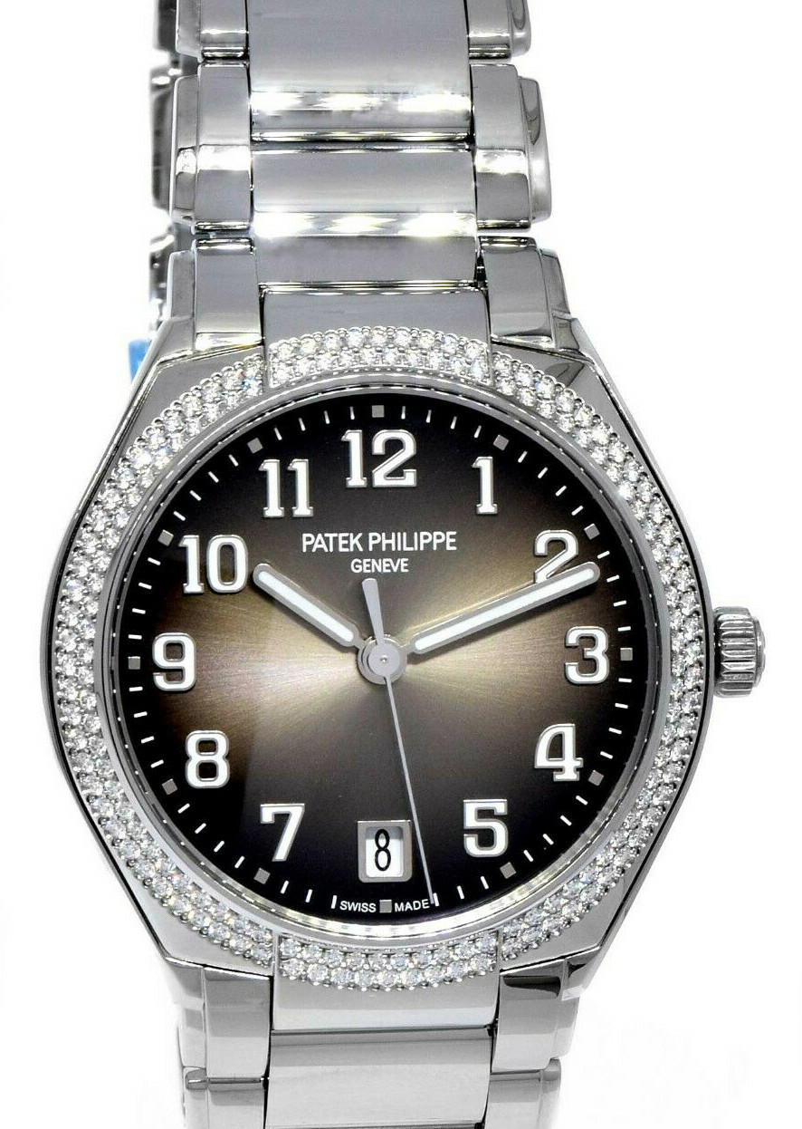 Patek Philippe Twenty~4 Steel Gray Dial Diamond Ladies Auto B/P 7300/1200A-010