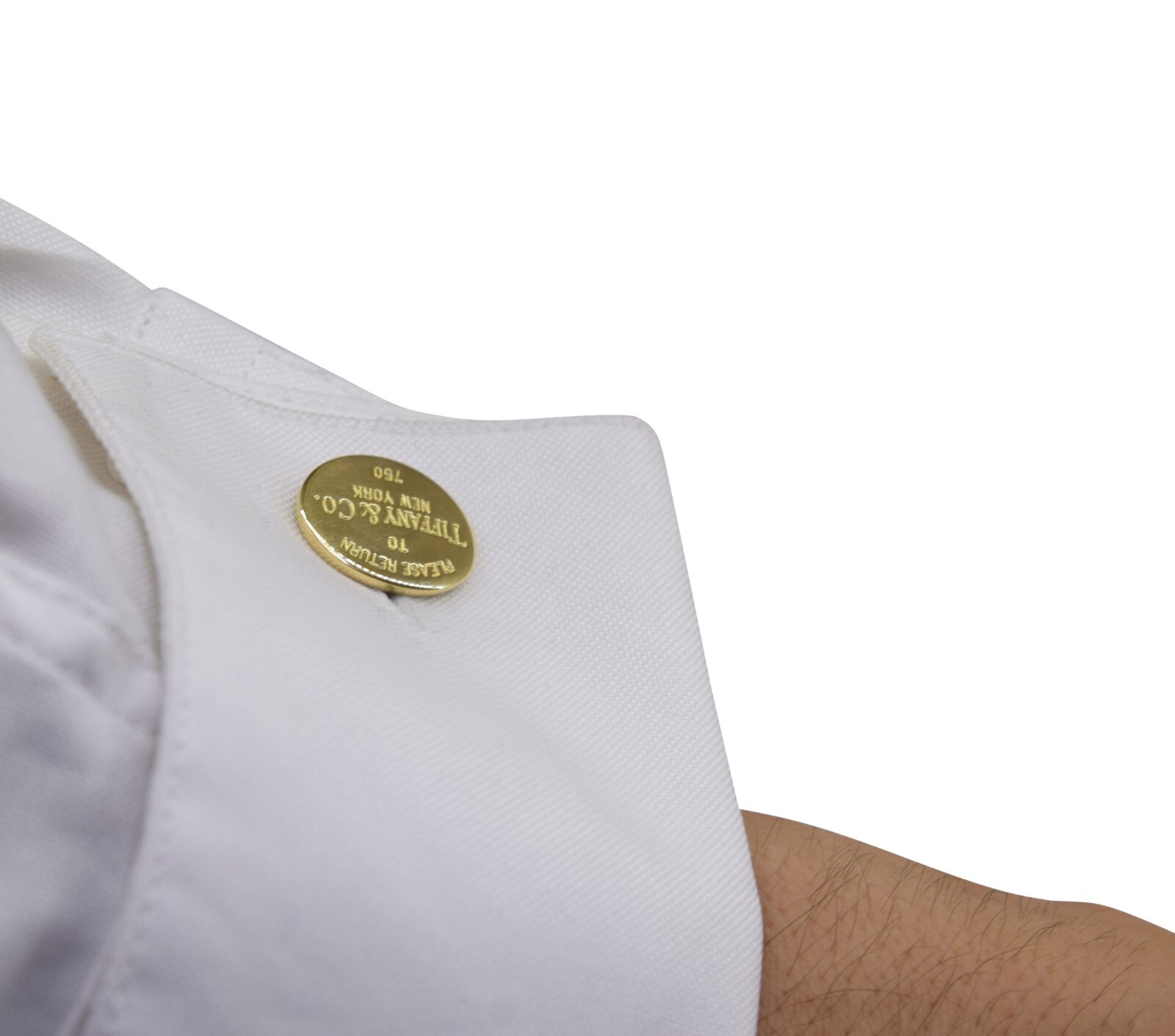 Tiffany & Co. "Return to Tiffany" 18k Yellow Gold Cufflinks +Pouch