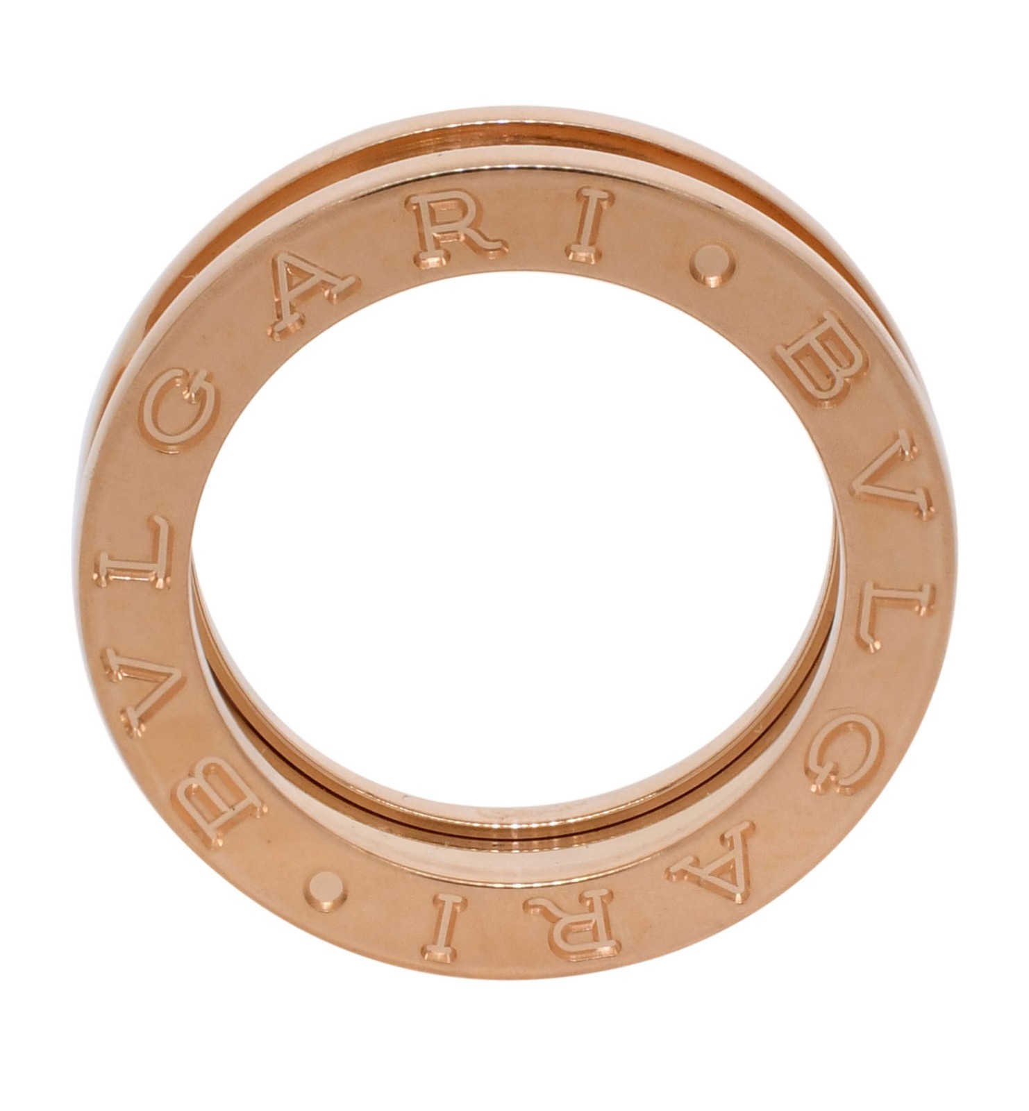 Bvlgari B.Zero1 18k Rose Gold 1 Band Ring Size 49