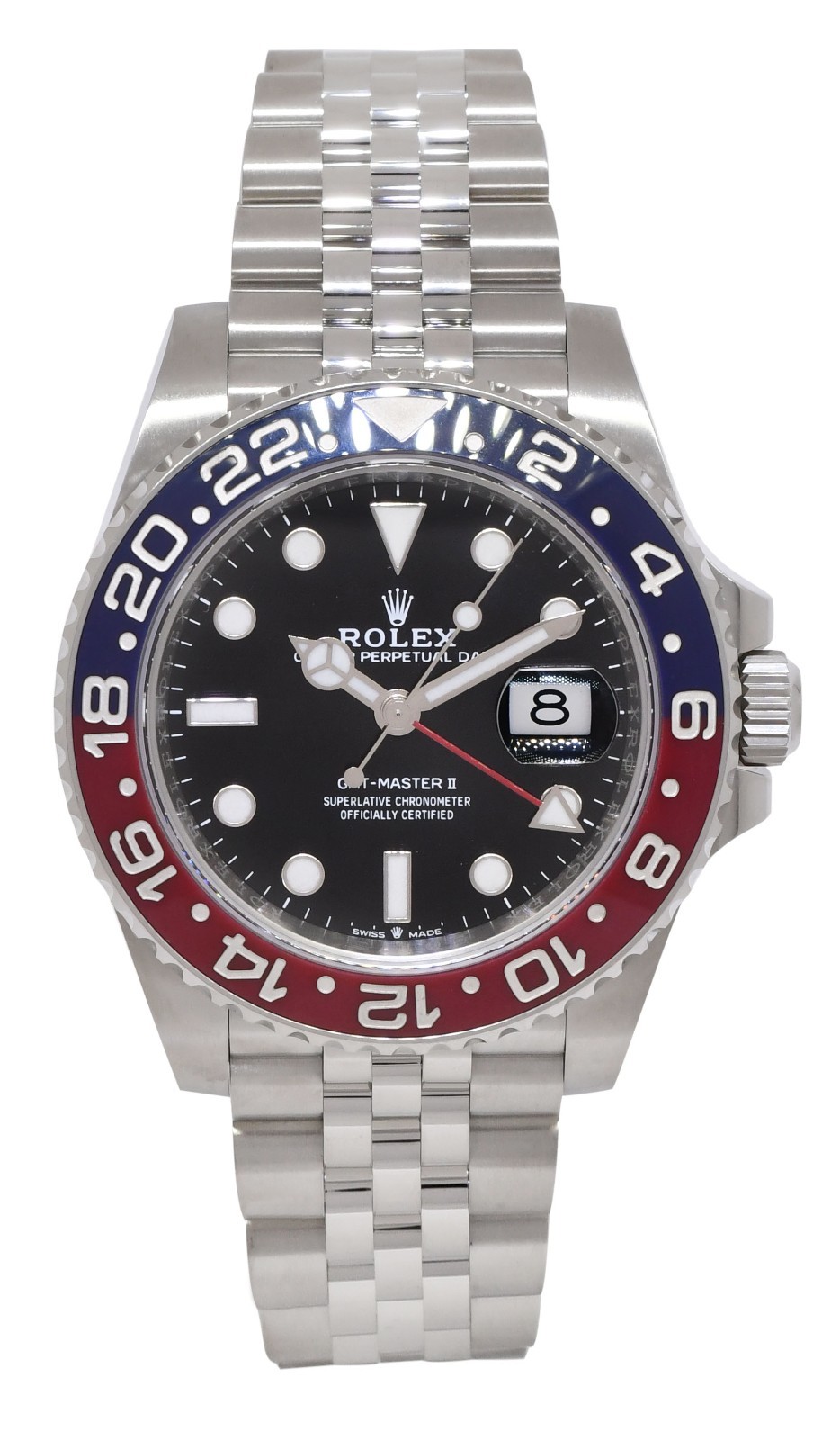 Rolex GMT-Master II Steel & Ceramic "Pepsi" Jubilee Watch +Card '21 126710
