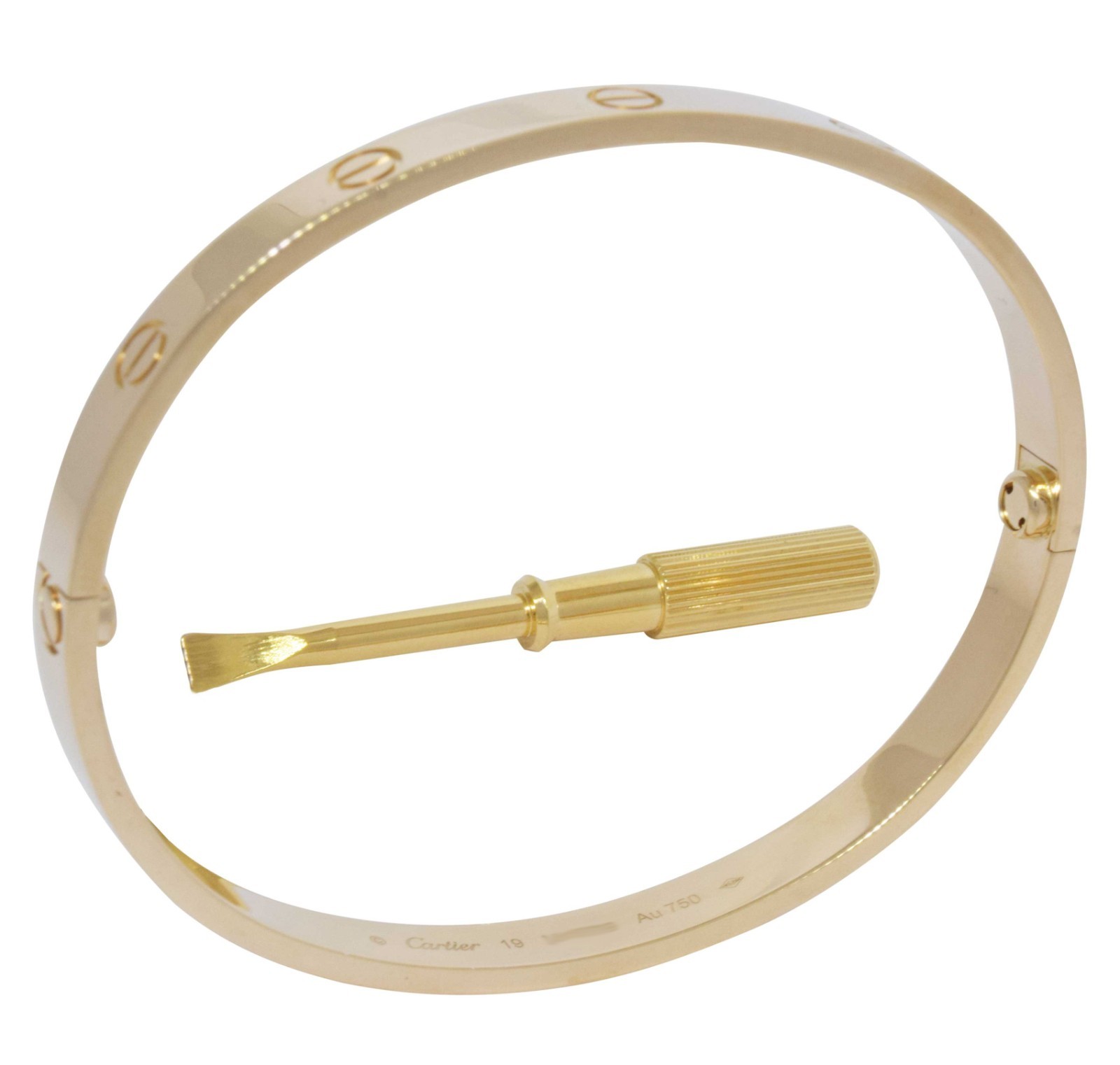 Cartier Love Bracelet Classic 18k Yellow Gold Size 19 +Box B6067519 Cartier Love Bracelet Classic 18k Yellow Gold Size 19 +Box B6067519