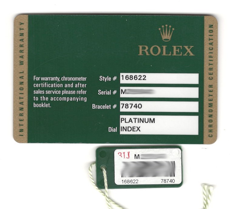 Rolex Yacht-Master Steel & Platinum Ladies 35mm Watch +Card M 168622