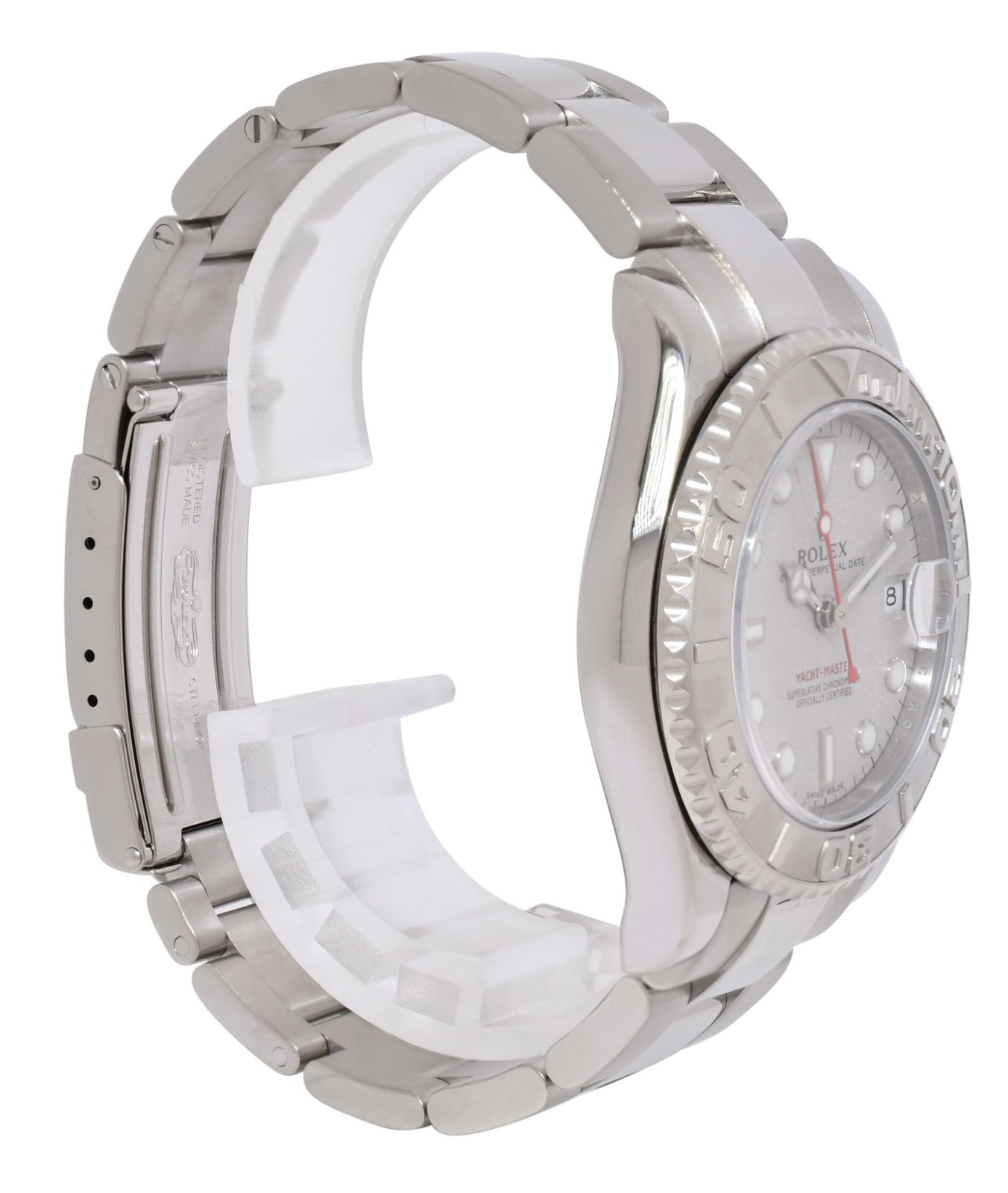 Rolex Yacht-Master Steel & Platinum Ladies 35mm Watch +Card M 168622