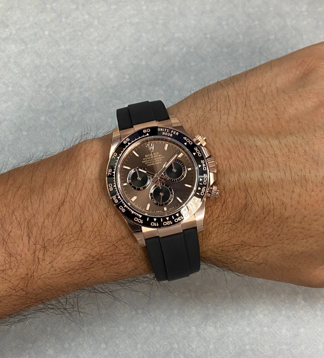 NEW Rolex Daytona Rose Gold & Ceramic Chocolate Oysterflex Watch B/P '26 126515