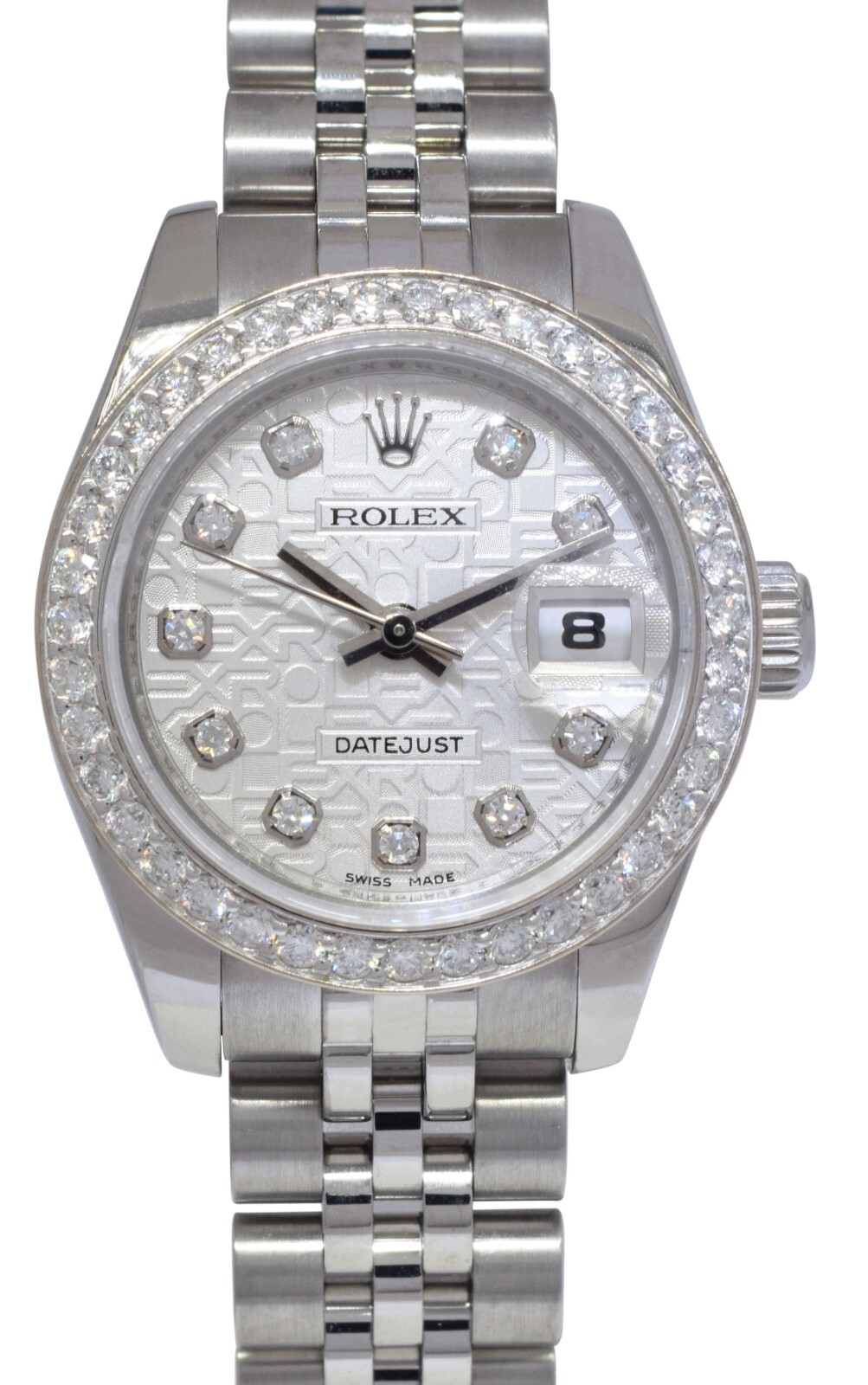 Rolex Datejust Steel & 18k Gold Jubilee Diamond Dial/Bezel Ladies Watch Z 179174