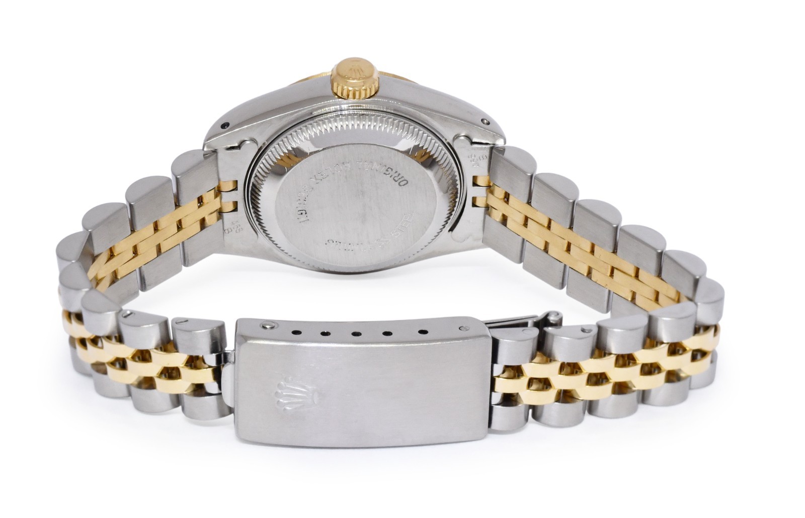 Rolex Datejust 18k Yellow Gold/Steel White Roman/Stick Dial 26mm Watch L 69173