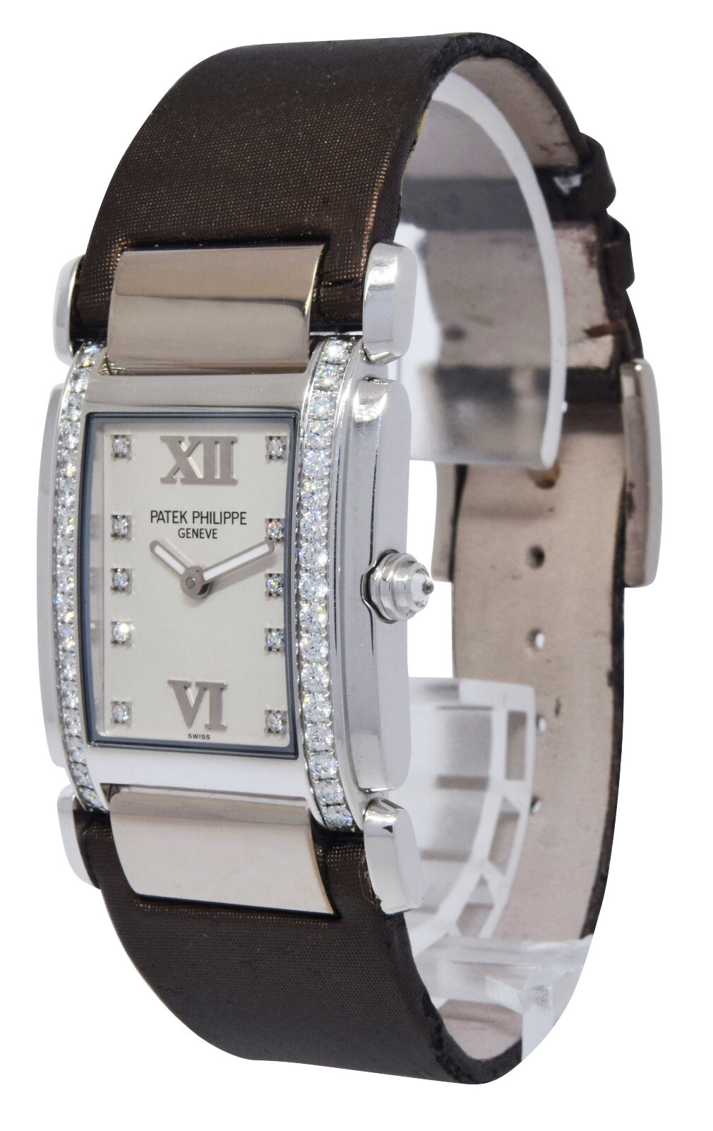 Patek Philippe Twenty~4 18k White Gold Diamond Ladies Watch 24 B/P '02 4920G-010