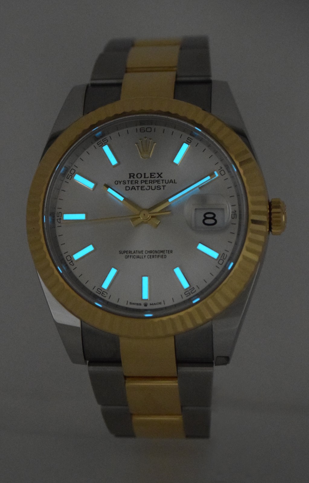 Rolex Datejust 41 Yellow Gold/Steel Silver Dial Oyster Watch +Card '22 126333