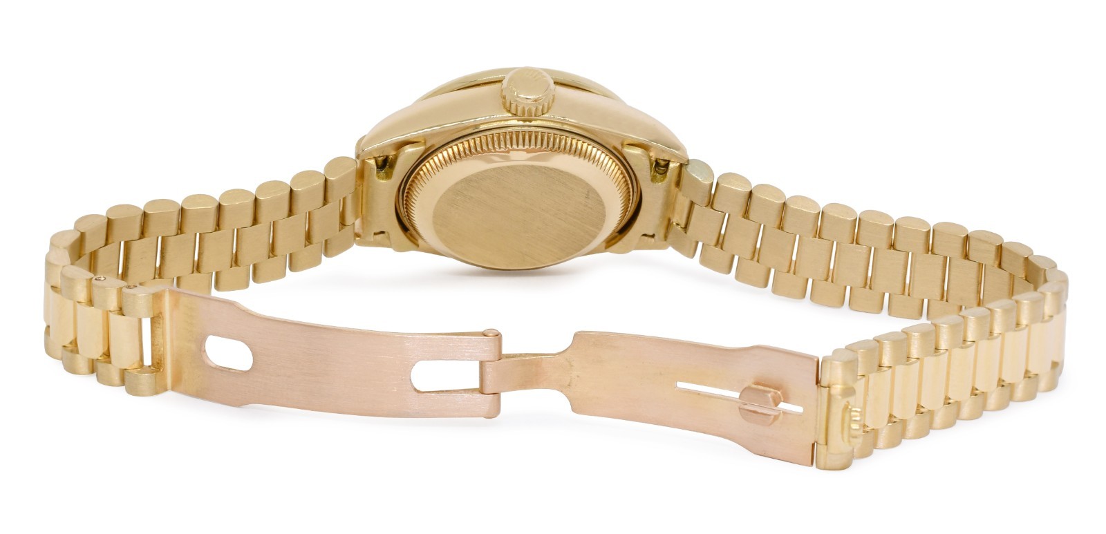 Rolex Datejust President 18k Yellow Gold Black Diamond 26mm Watch T 69178