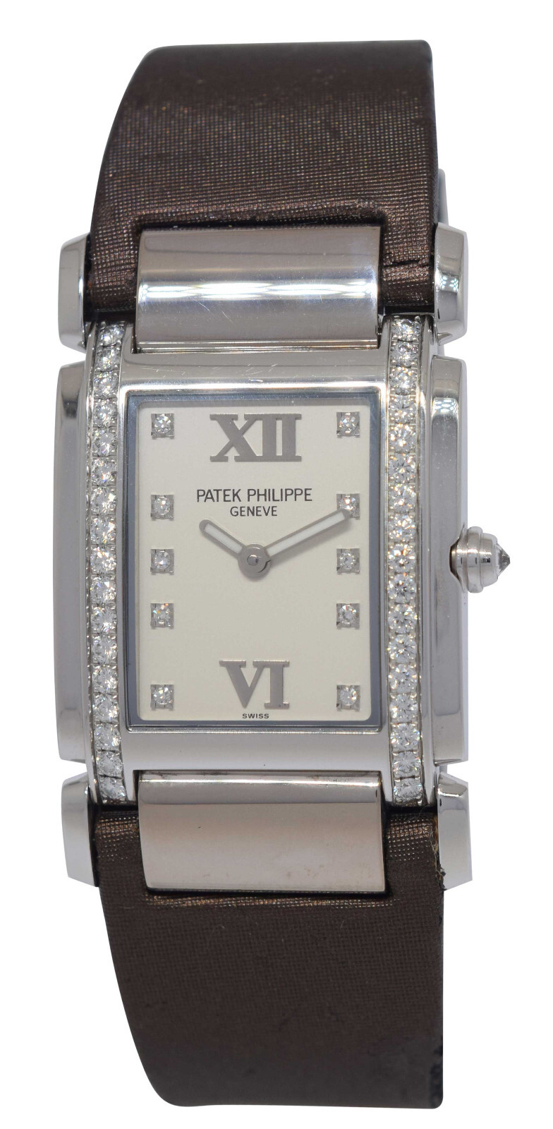Patek Philippe Twenty~4 18k White Gold Diamond Ladies Watch 24 B/P '02 4920G-010