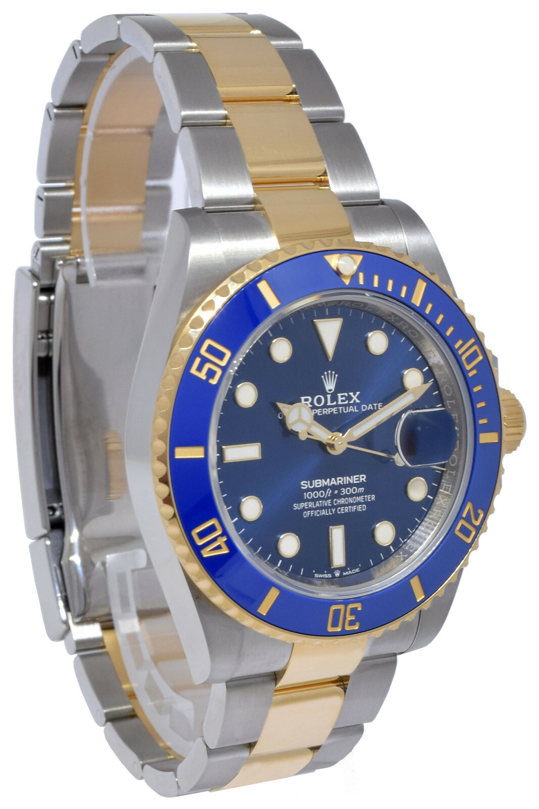 Rolex Submariner Date Yellow Gold/Steel Ceramic Blue 41mm Watch +Card '20 126613