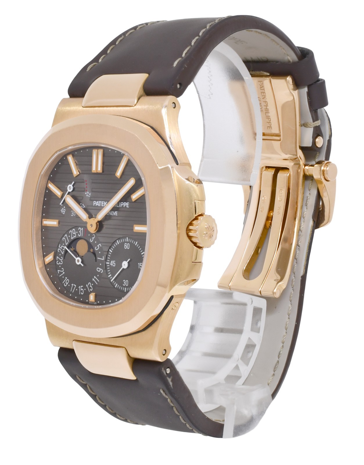 Patek Philippe Nautilus 5712 Complication 18k Rose Gold Watch B/P '12 5712R-001