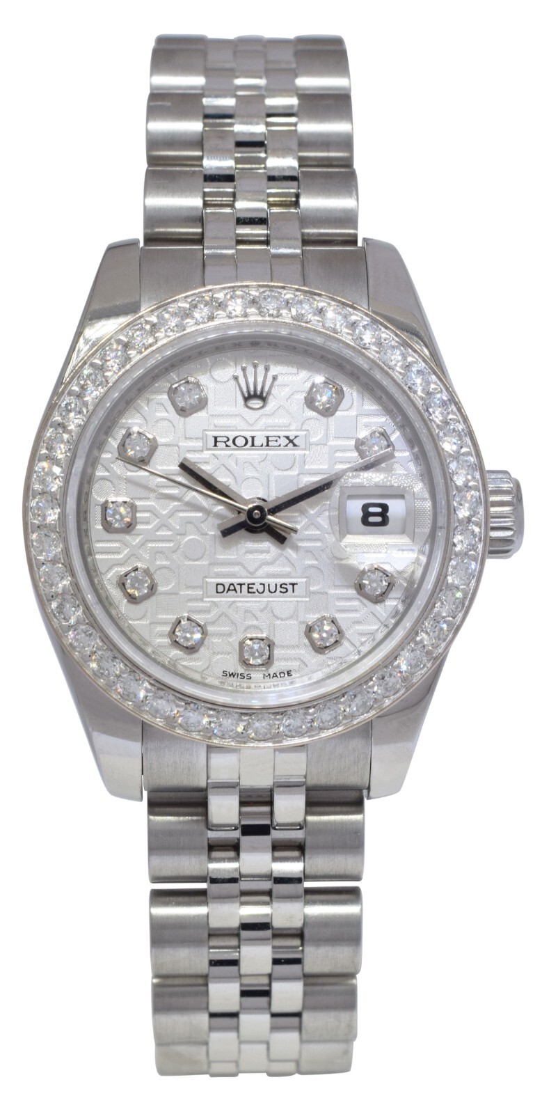 Rolex Datejust Steel & 18k Gold Jubilee Diamond Dial/Bezel Ladies Watch Z 179174