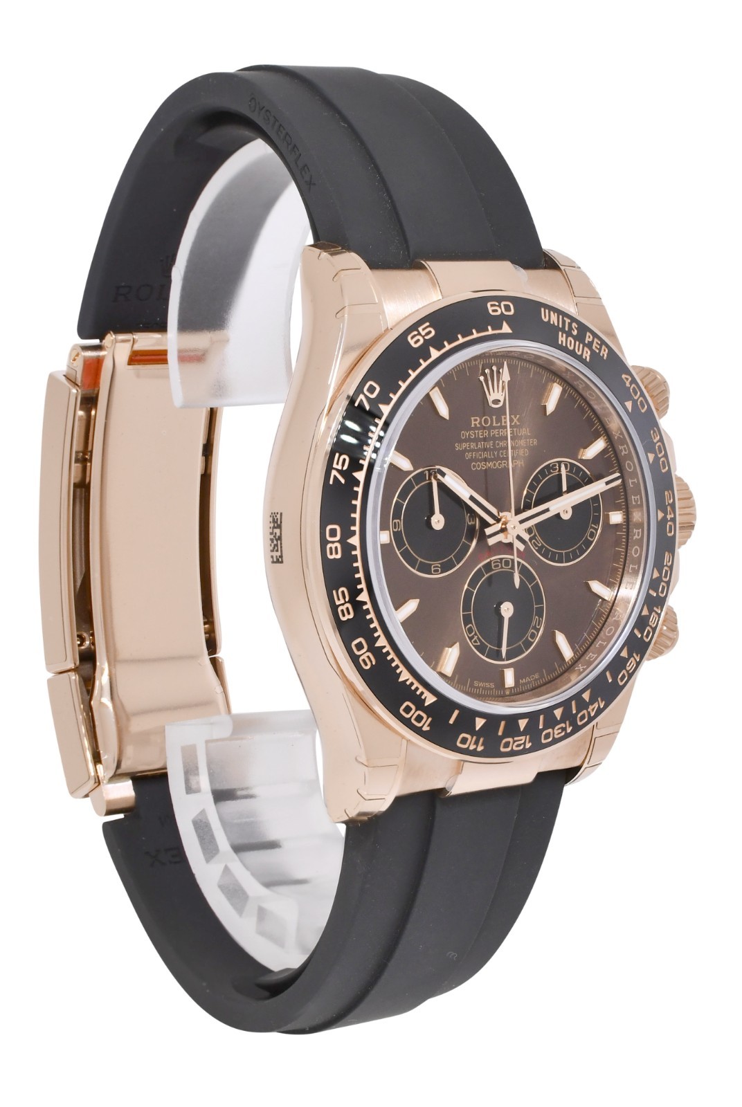 NEW Rolex Daytona Rose Gold & Ceramic Chocolate Oysterflex Watch B/P '26 126515