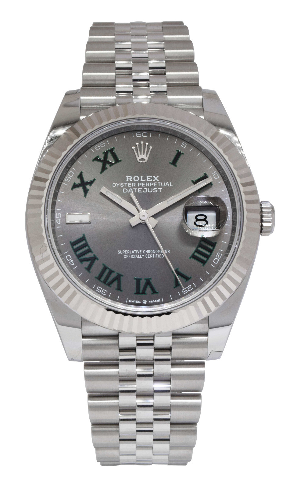 NEW Rolex Datejust 41 Steel & 18k Gold Bezel Wimbledon Watch B/P '26 126334