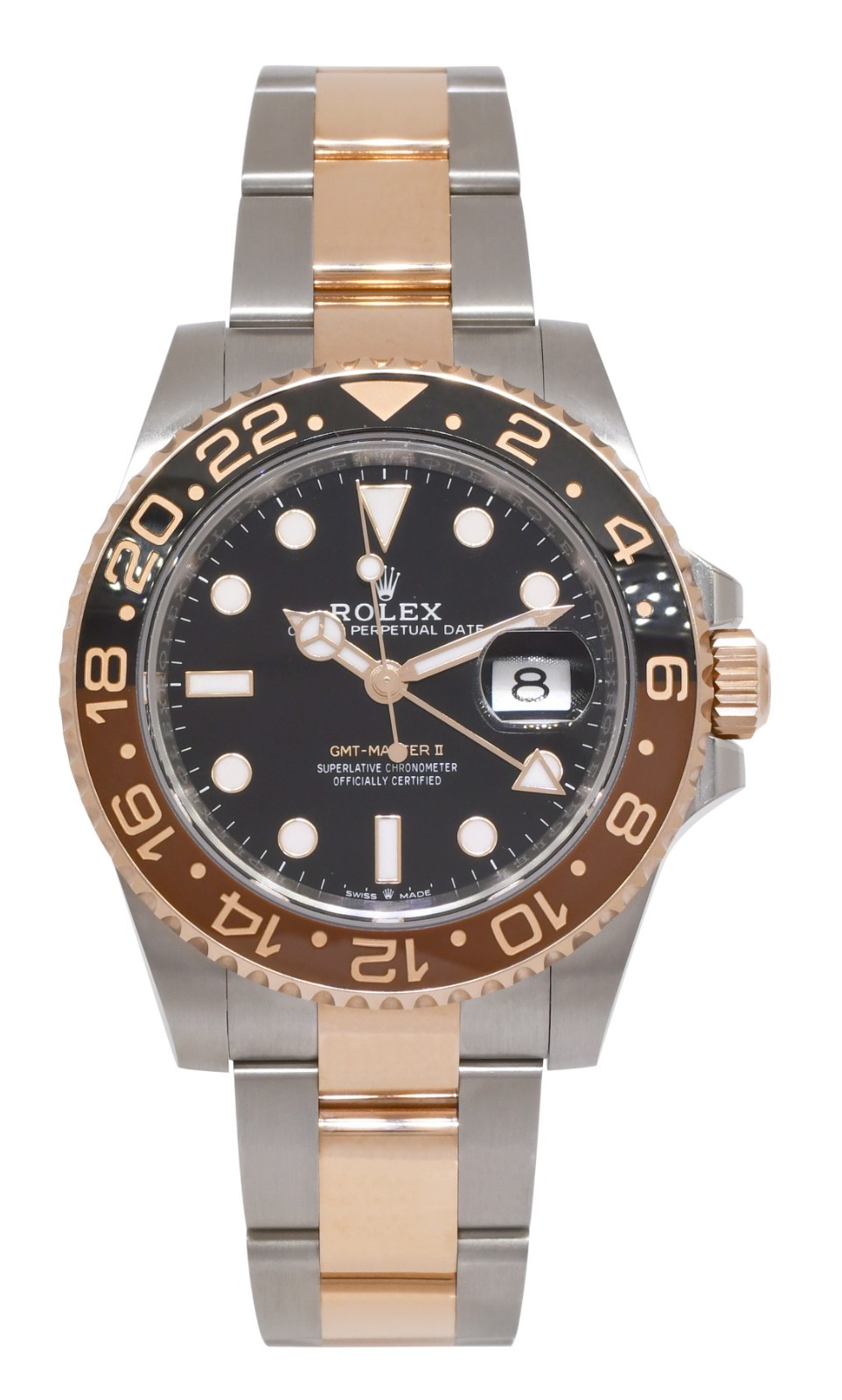 Rolex GMT-Master II Root Beer Ceramic 18k Rose Gold/Steel B/P '23 126711