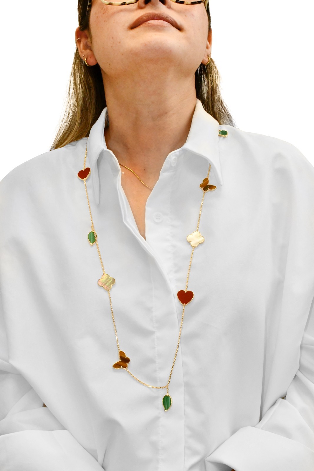 Van Cleef & Arpels Lucky Alhambra Yellow Gold 12 Motifs Long Necklace VCARD80100