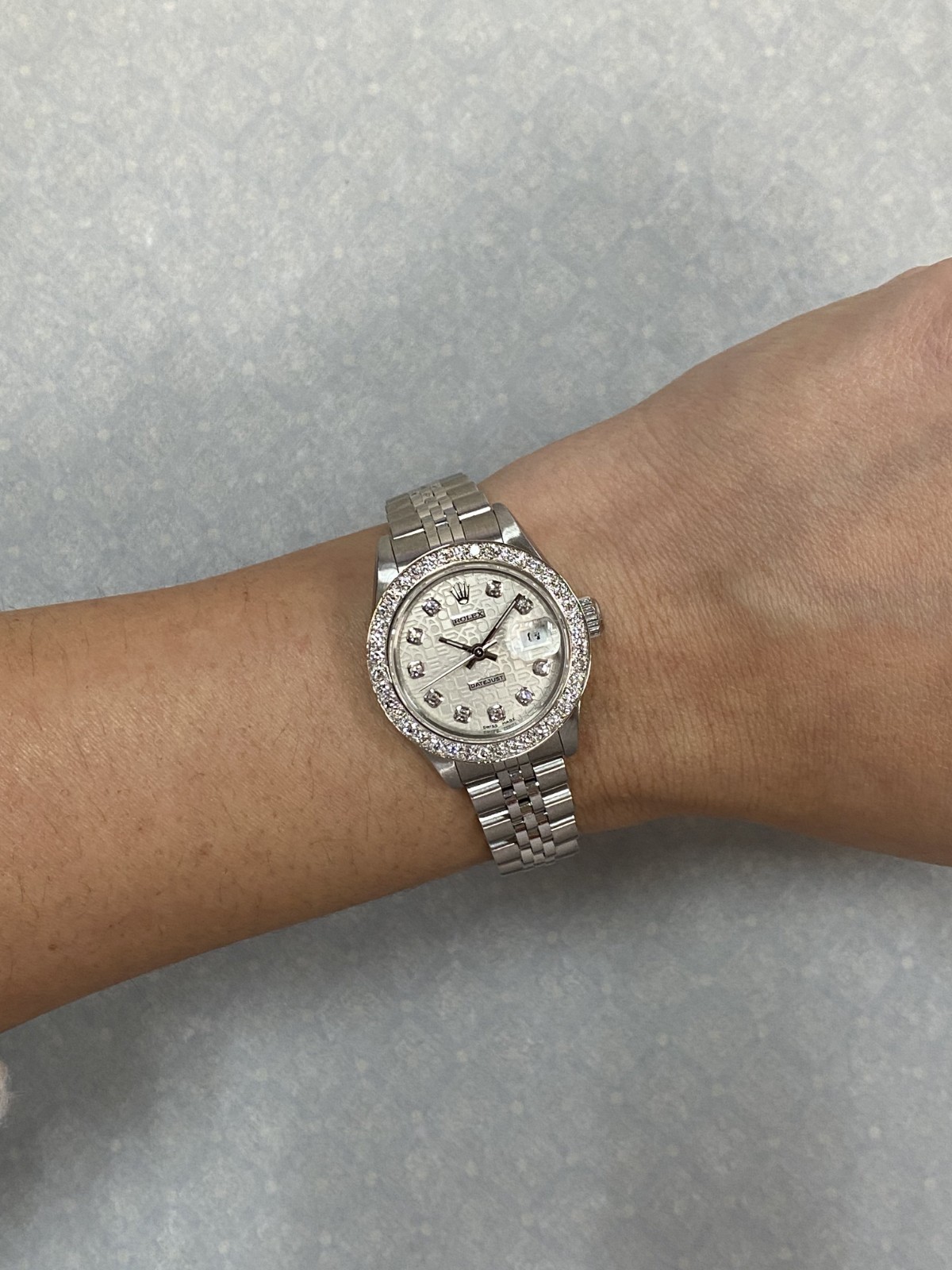Rolex Datejust Steel Jubilee Diamond Dial/Bezel Ladies 26mm Watch A 79240